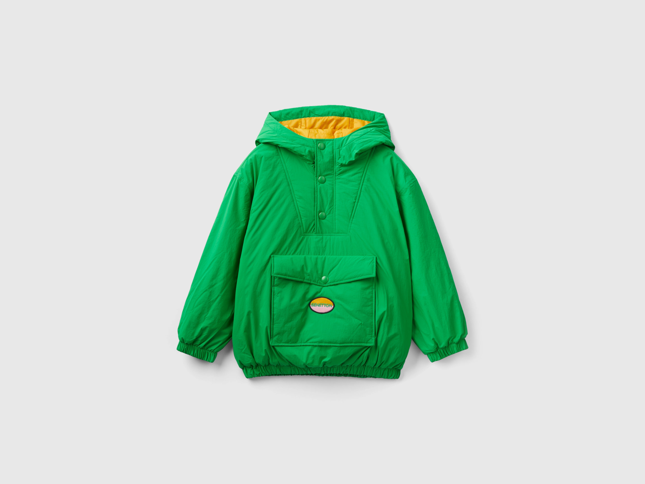 Benetton, Green Jacket With Pocket, size L, Green, Kids