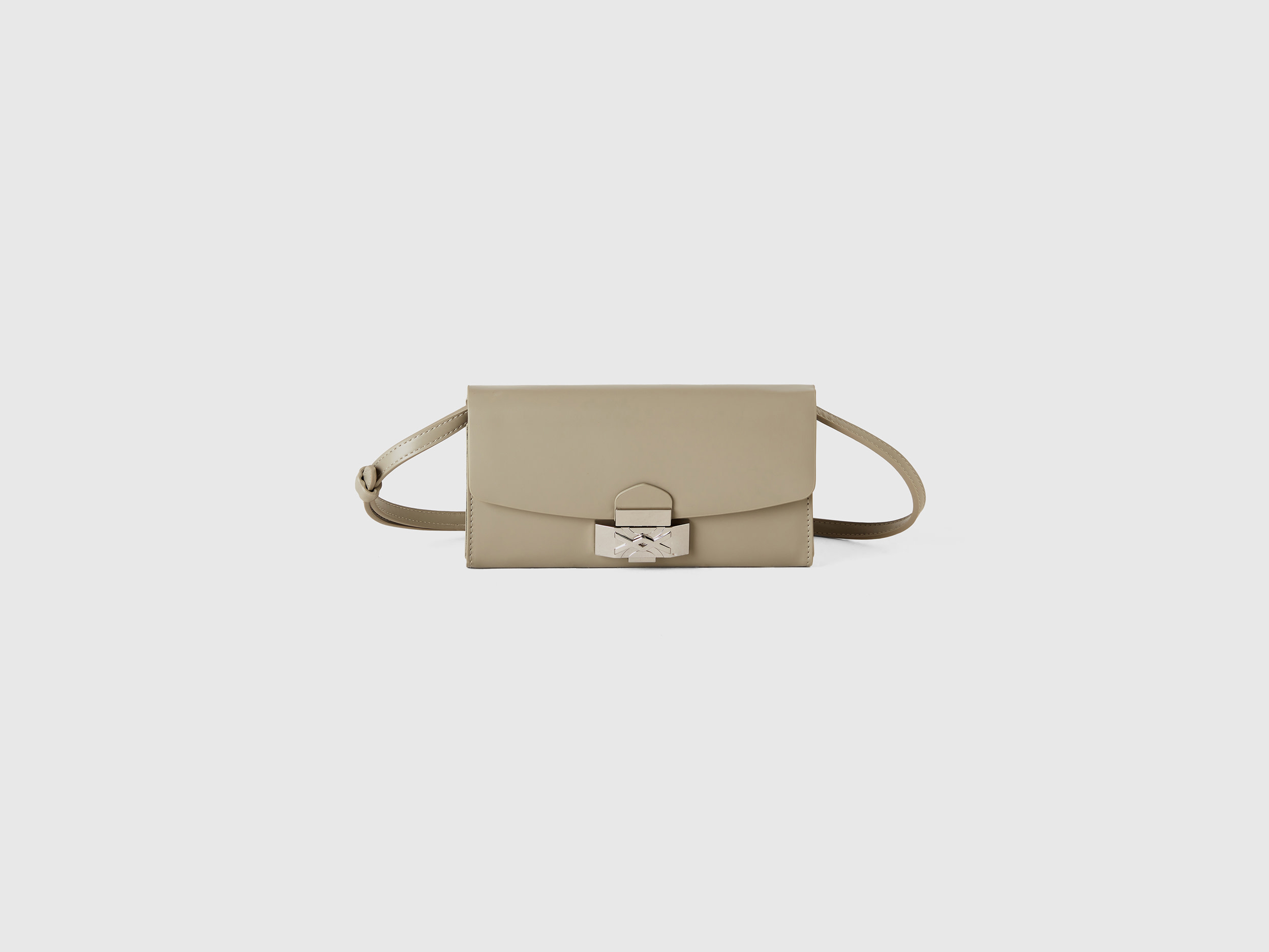 Benetton, Borsa Portacellulare Con Tracolla, Verde Chiaro, Donna
