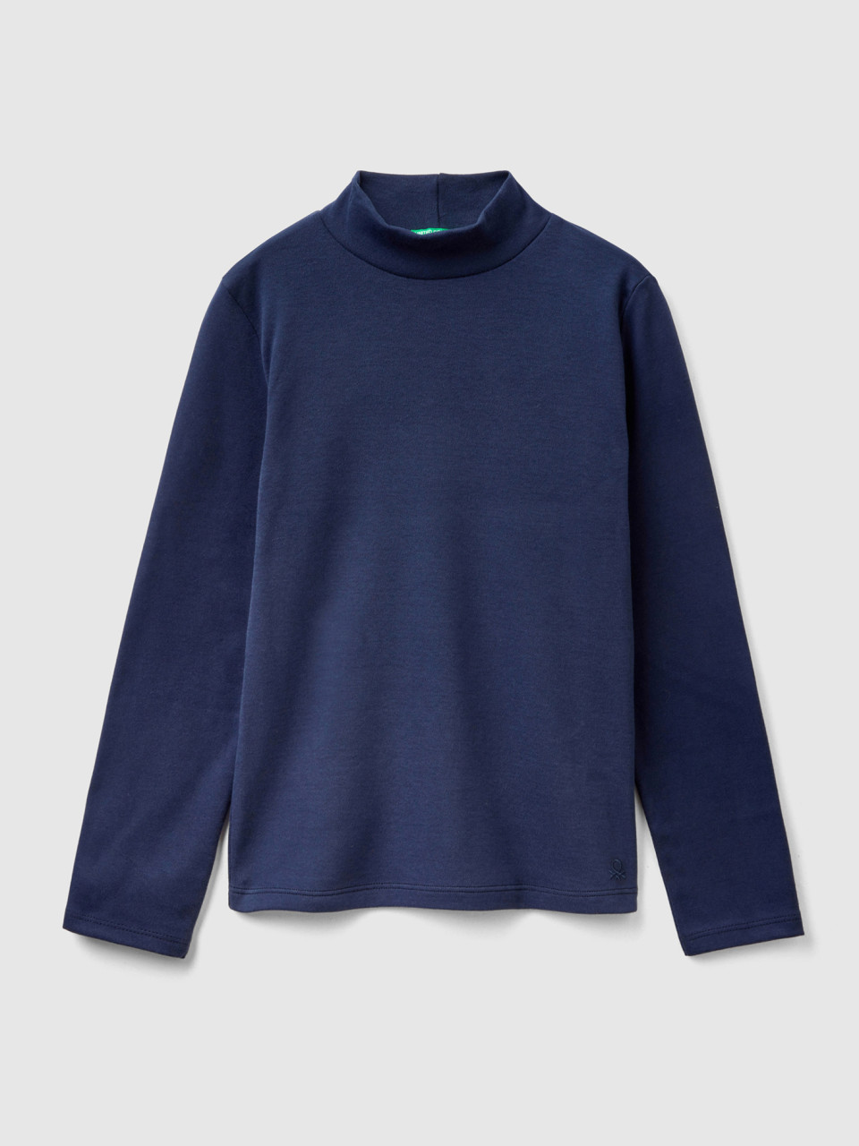 Benetton, T-shirt En Pur Coton Bio, Bleu Foncé, Enfants