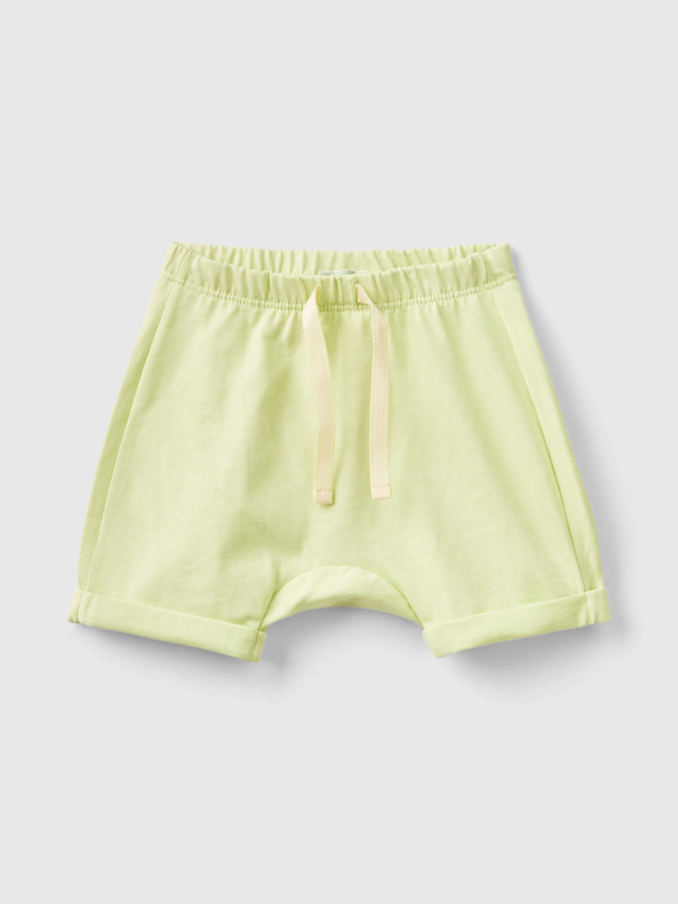 Benetton, Shorts With Patch On The Back, Lime, Kids