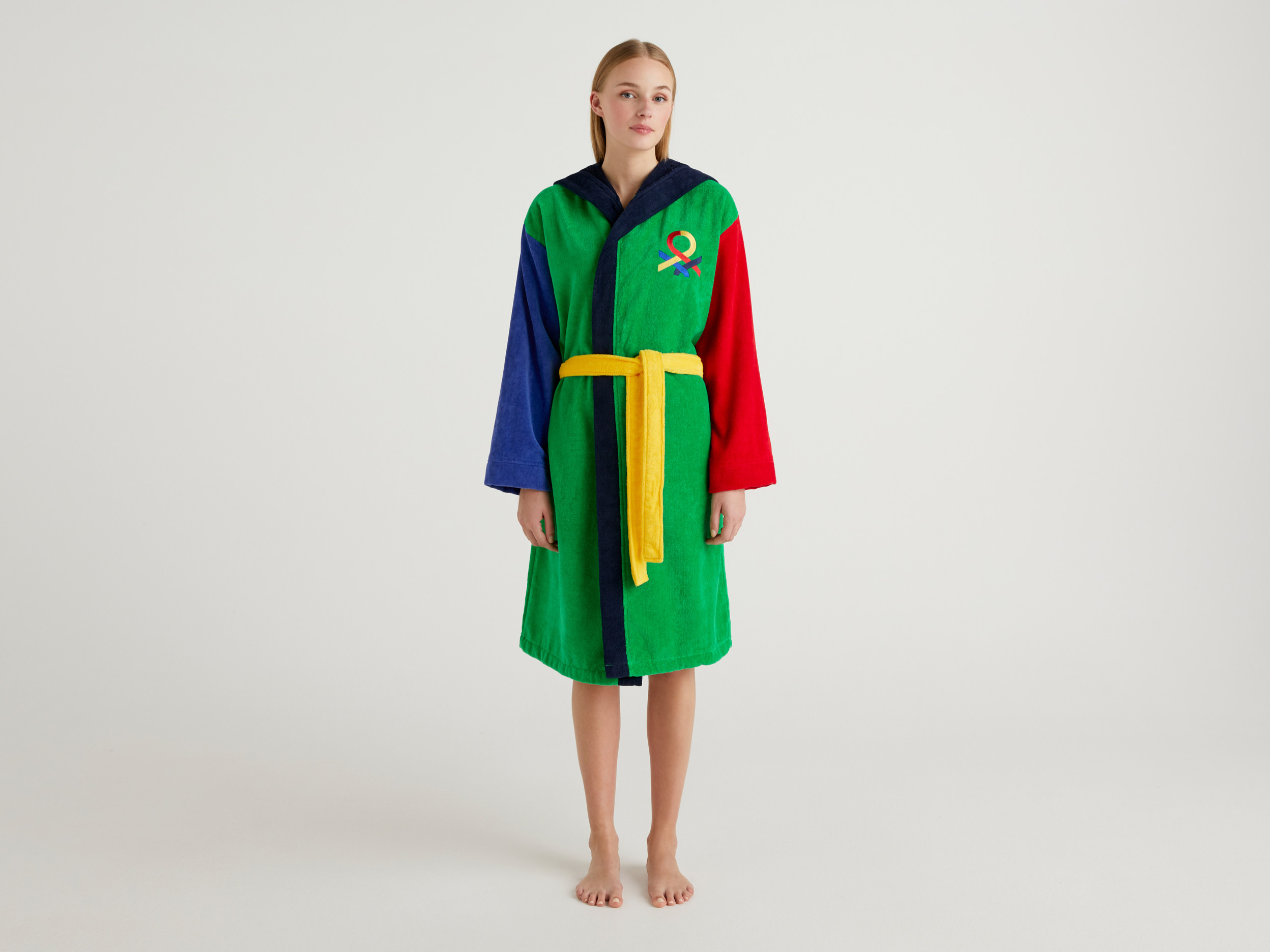 Benetton, Peignoir Color Block, taille L, Multicolore, Femme