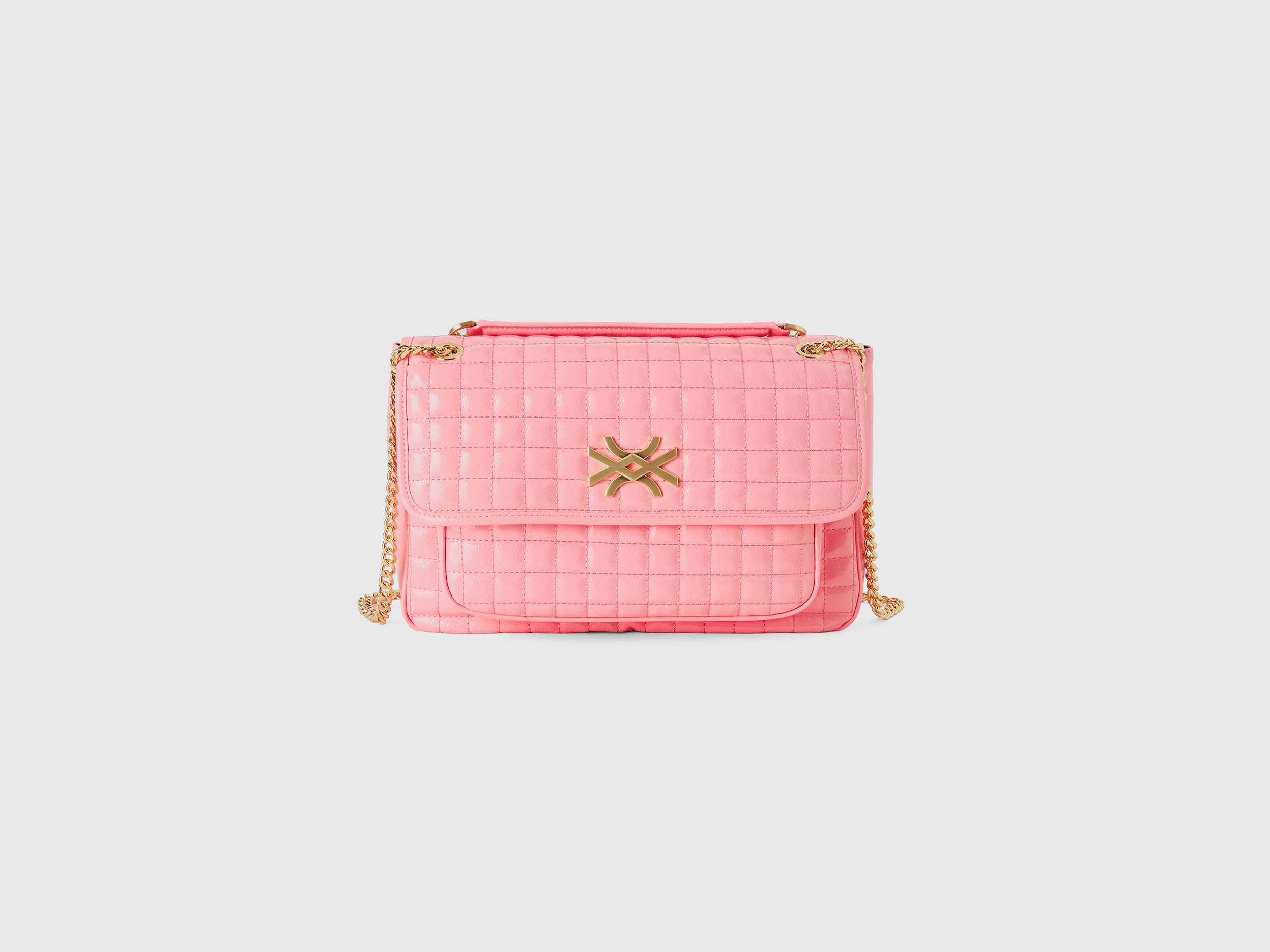 Benetton, Glossy Pink Large Bag, size OS, Pink, Women