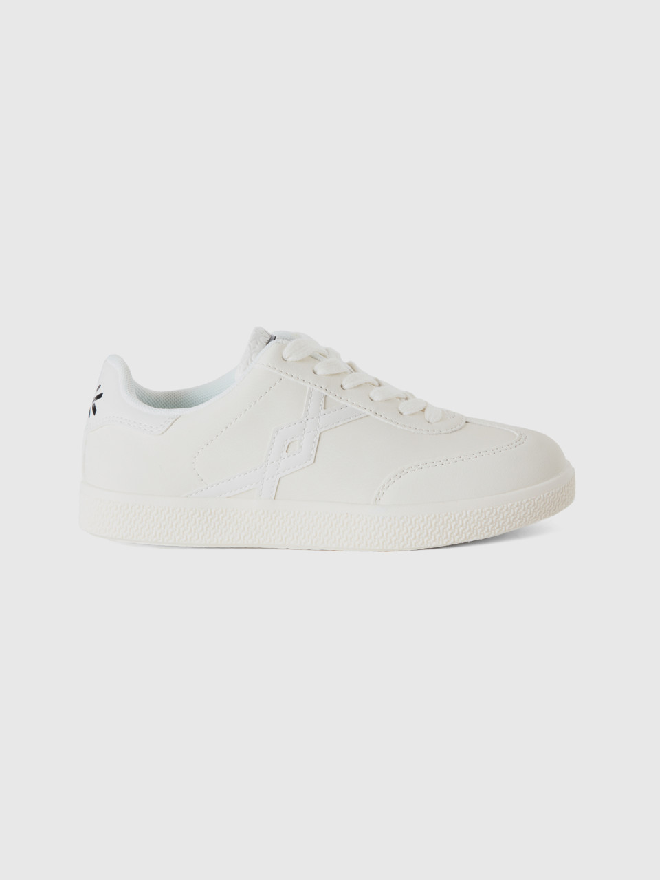 Benetton, Sneakers In Imitation Leather, Creamy White, Kids