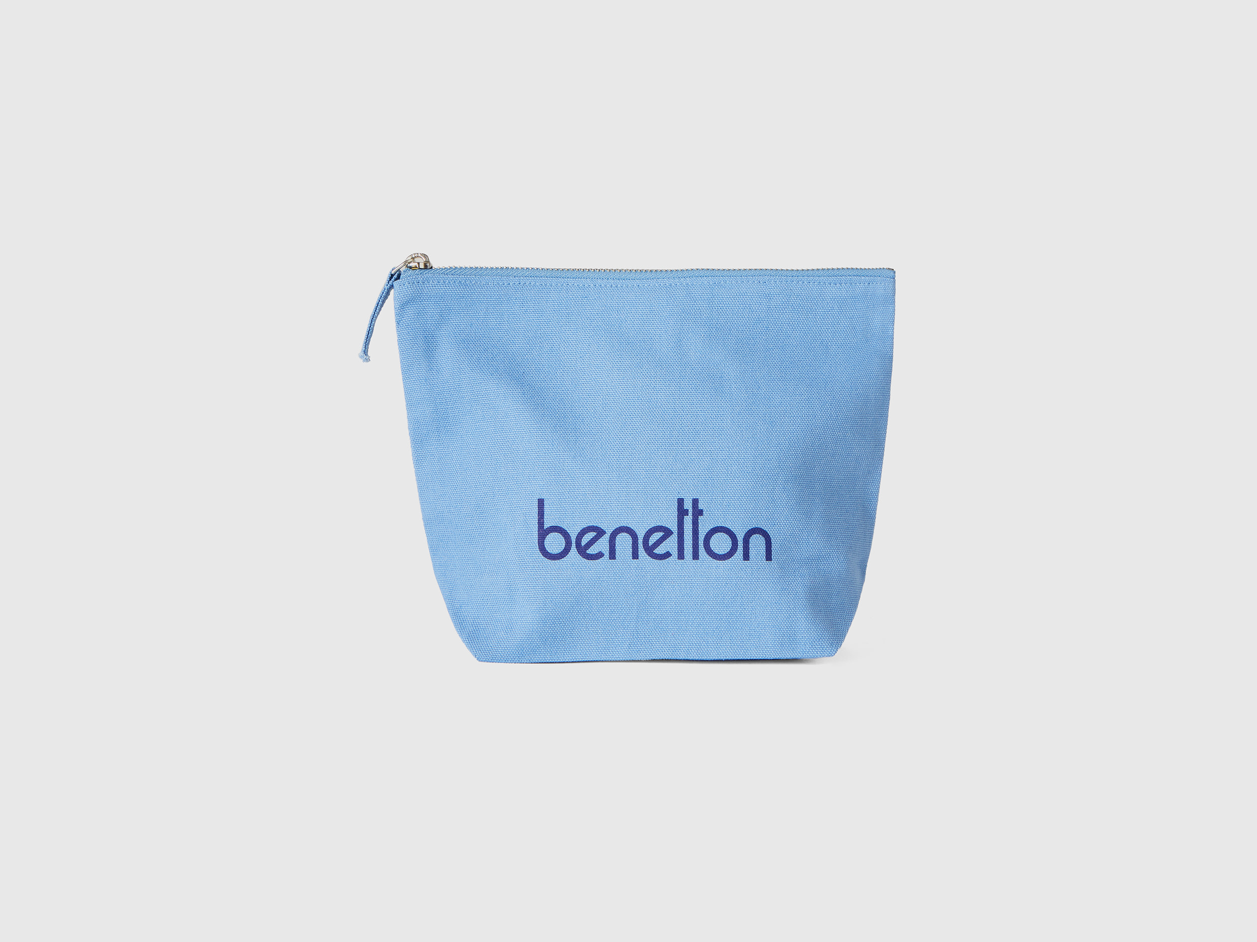 Benetton, Light Blue Clutch In Pure Cotton, size OS, Light Blue, Women