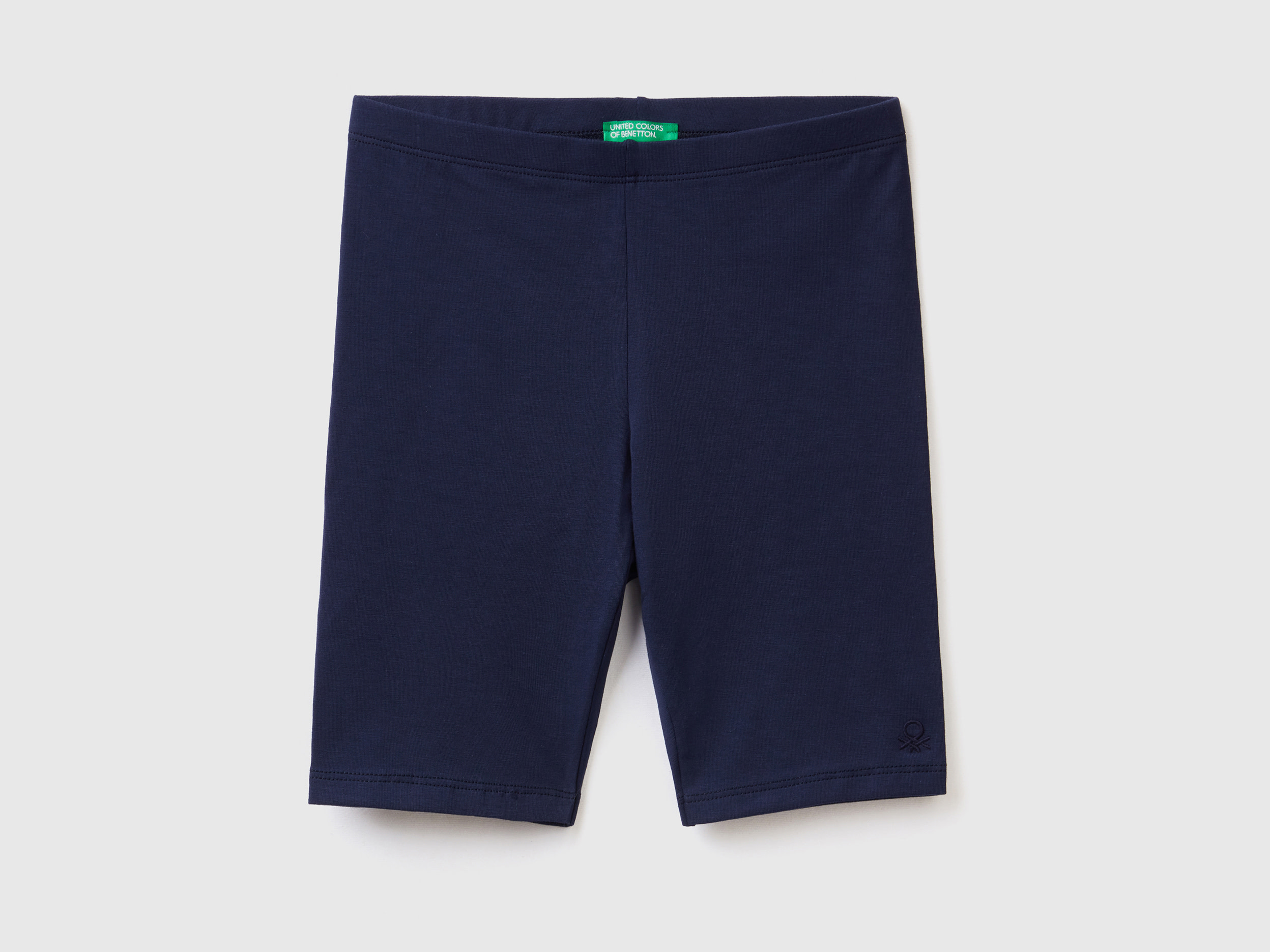 Benetton, Short Leggings In Stretch Cotton, size L, Dark Blue, Kids