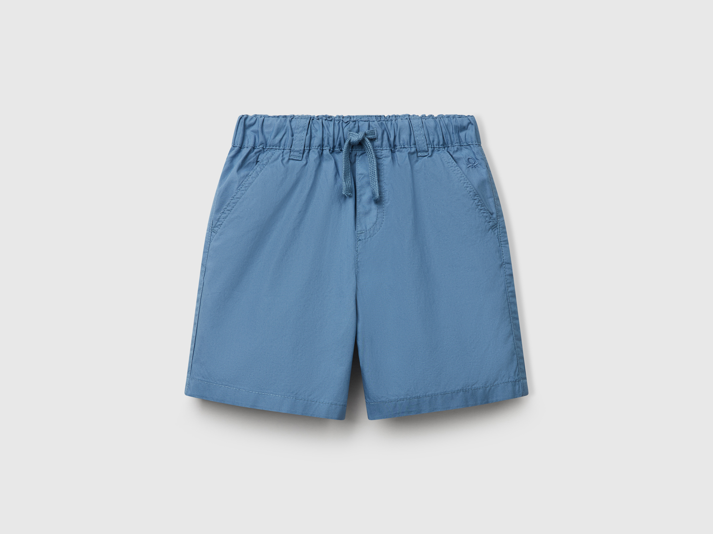 Benetton, Short 100% Coton Avec Cordon De Serrage, taille 12-18, Bleu Clair, Enfants - United Colors of Benetton - Modalova