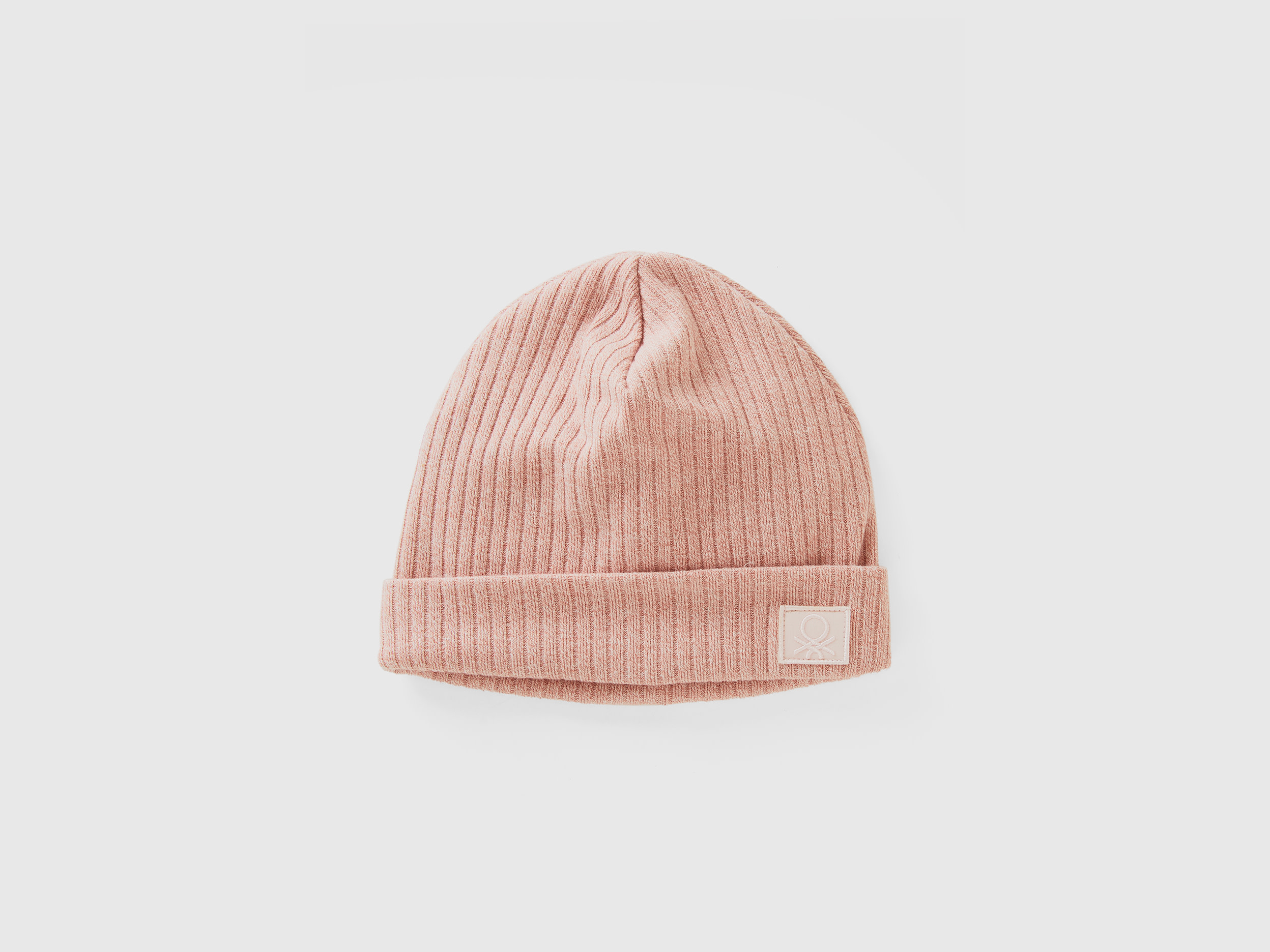 Benetton, Cappello In Misto Viscosa Stretch, Rosa, Bambini