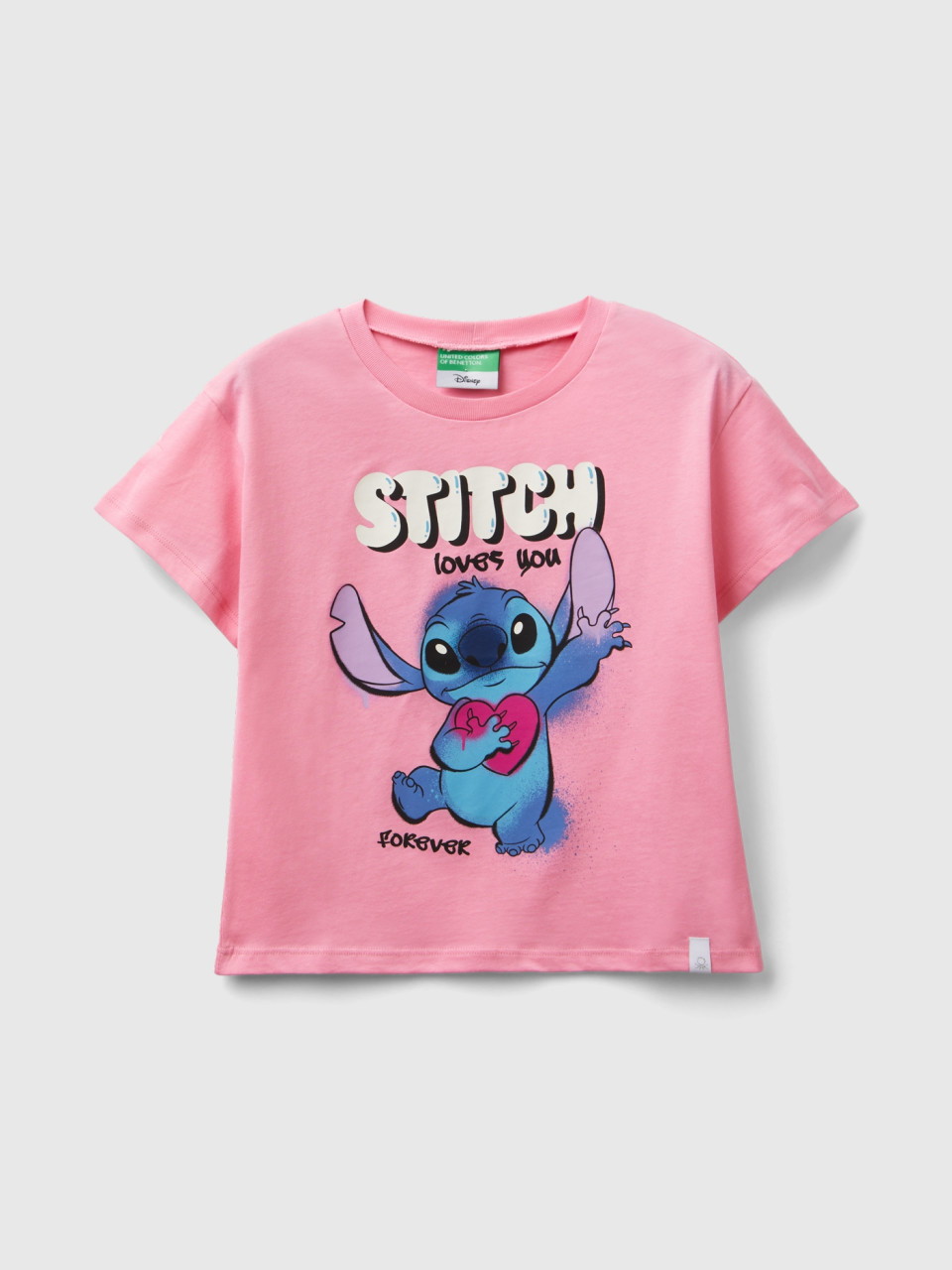 Benetton, ©disney Lilo & Stitch T-shirt, Pink, Kids