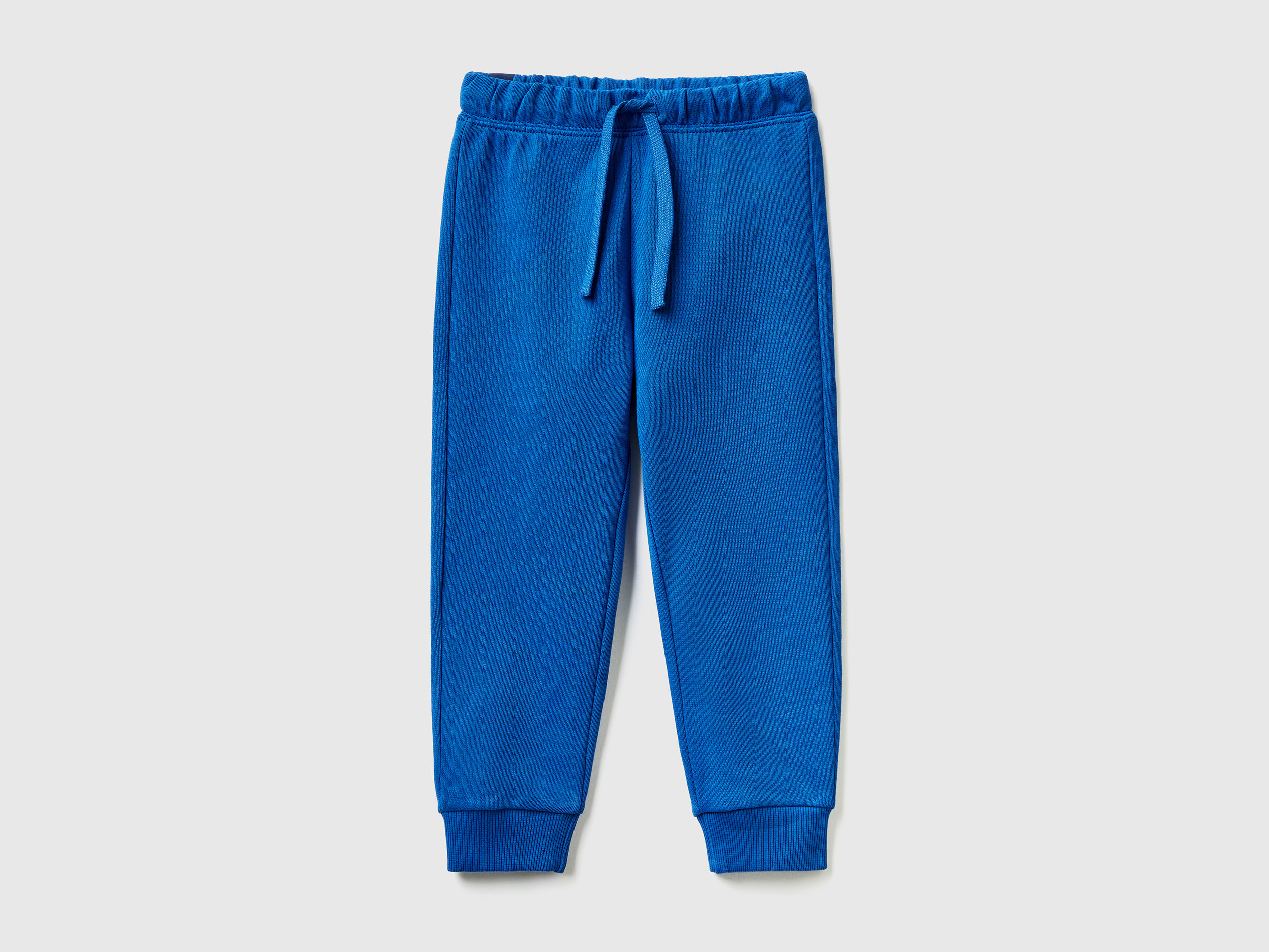 Benetton, Joggers Em Felpo Regular Fit, tamanho 12-18, Azul Bluette, Crianças