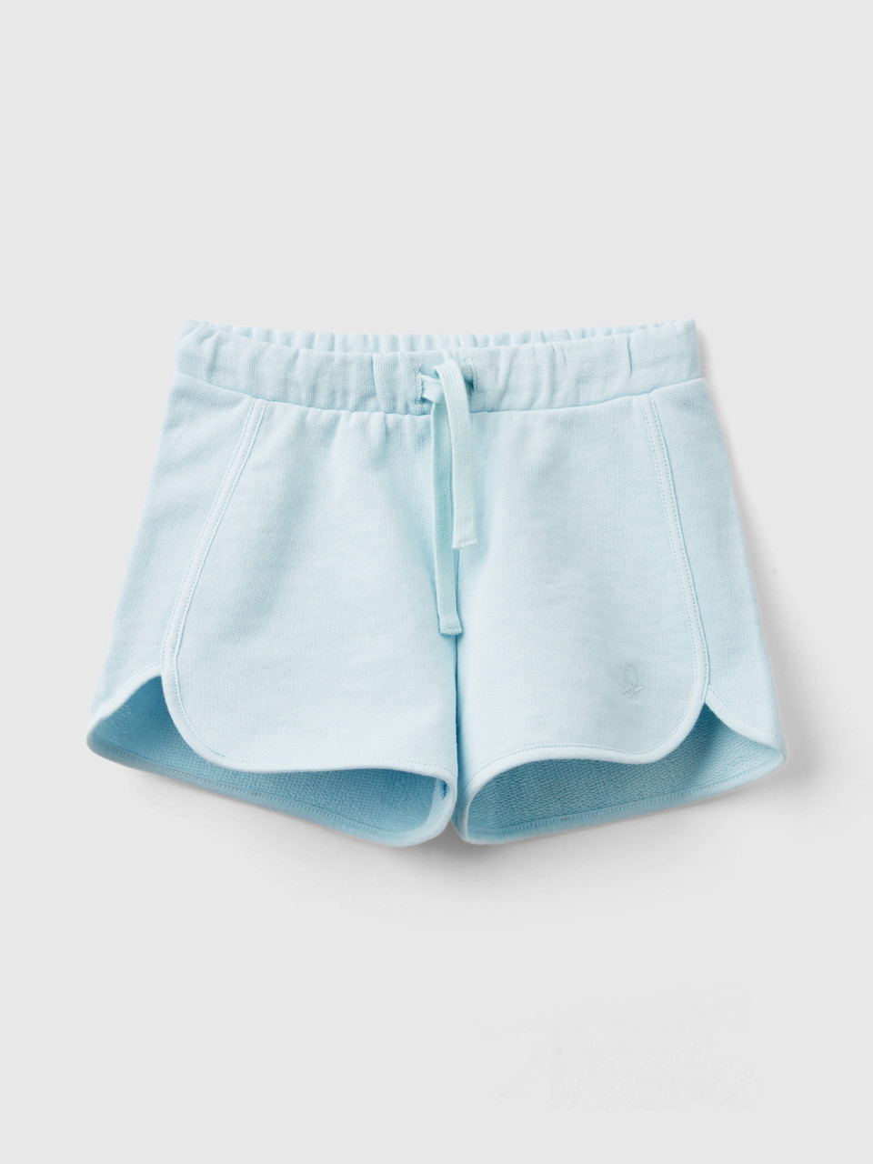 Benetton, Sweat Shorts In 100% Organic Cotton, Aqua, Kids