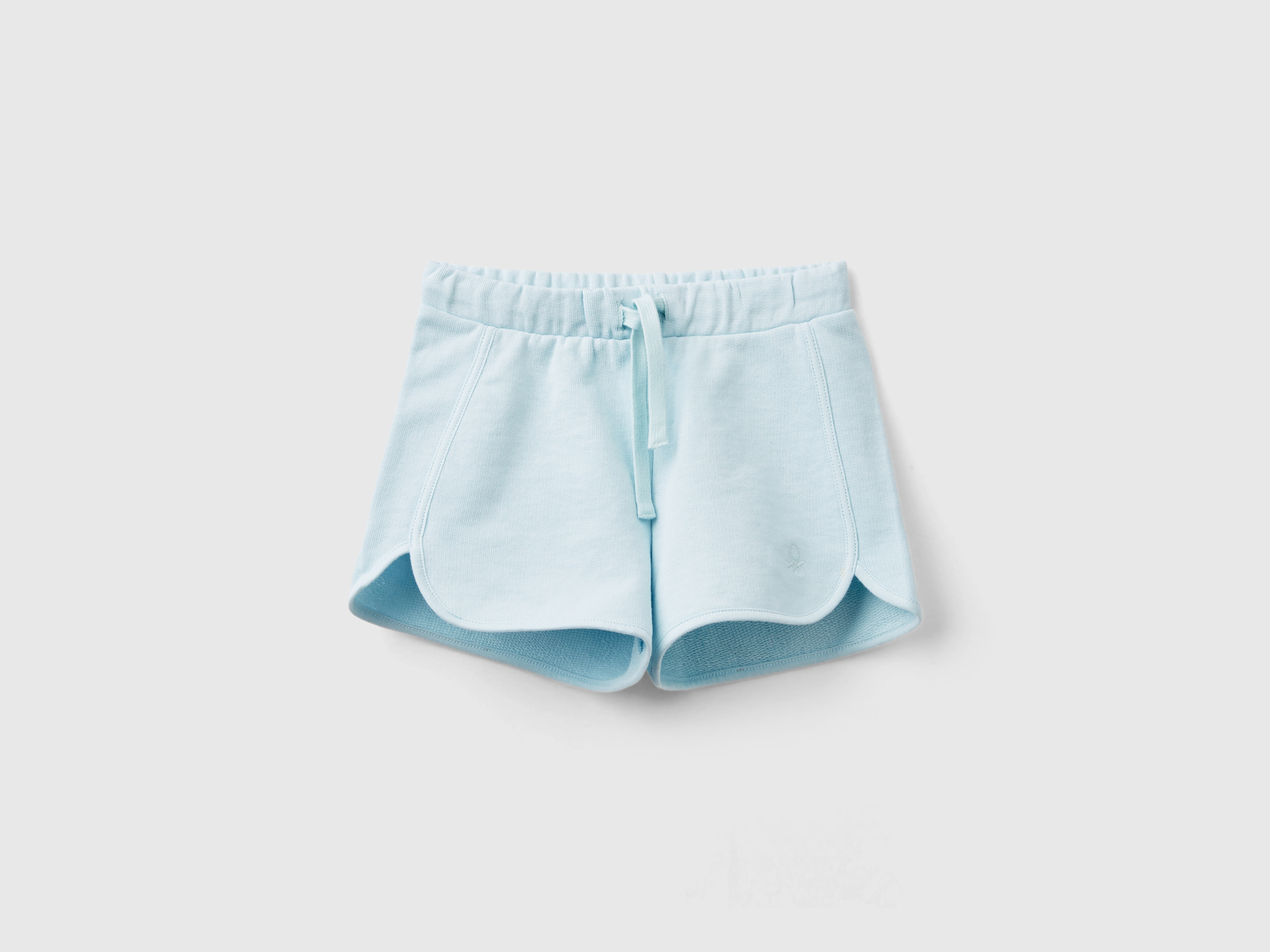 Image of Benetton, Sweat Shorts In 100% Organic Cotton, size 104, Aqua, Kids