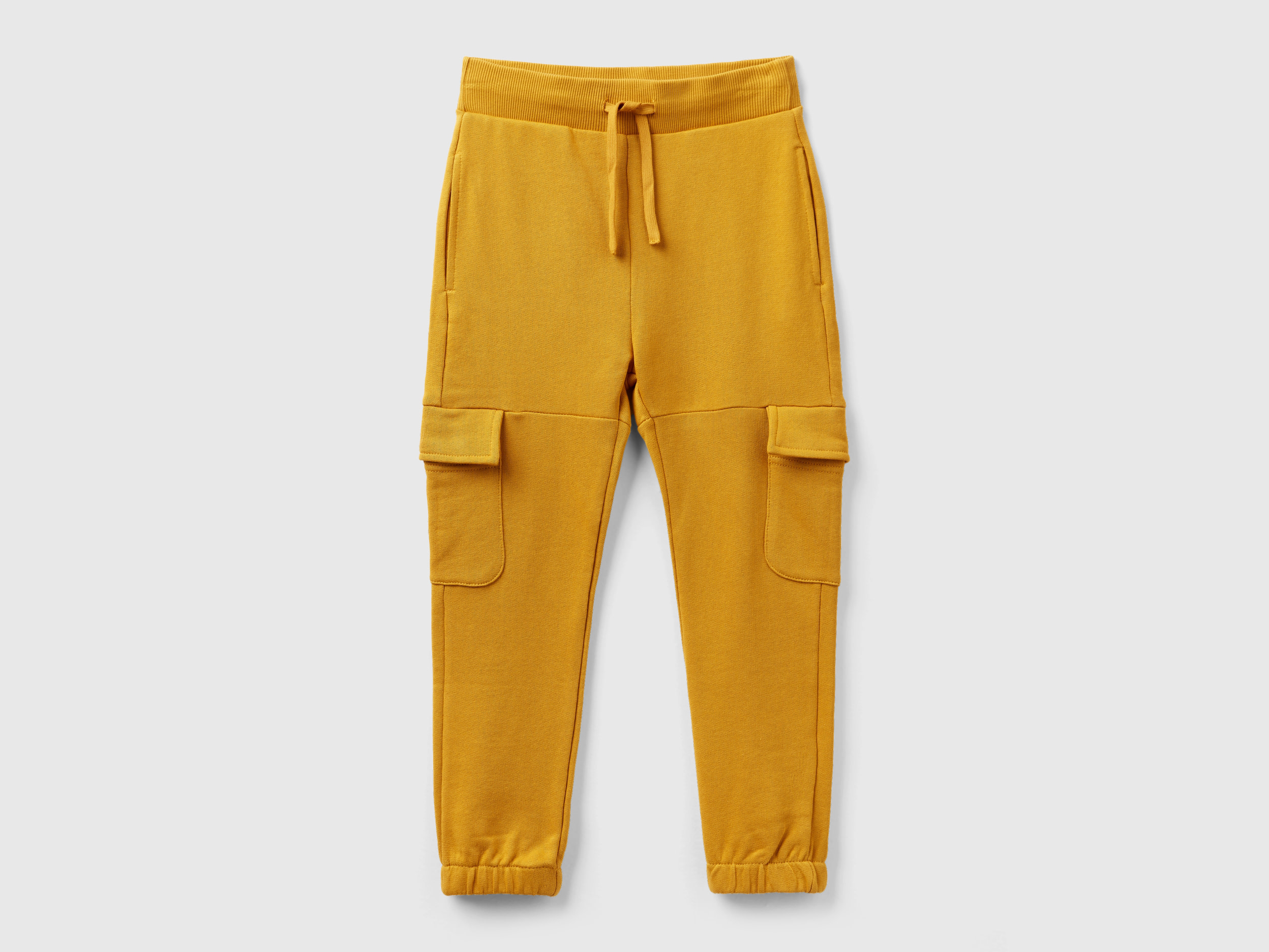 Benetton, Cargo Sweatpants, size XL, Mustard, Kids