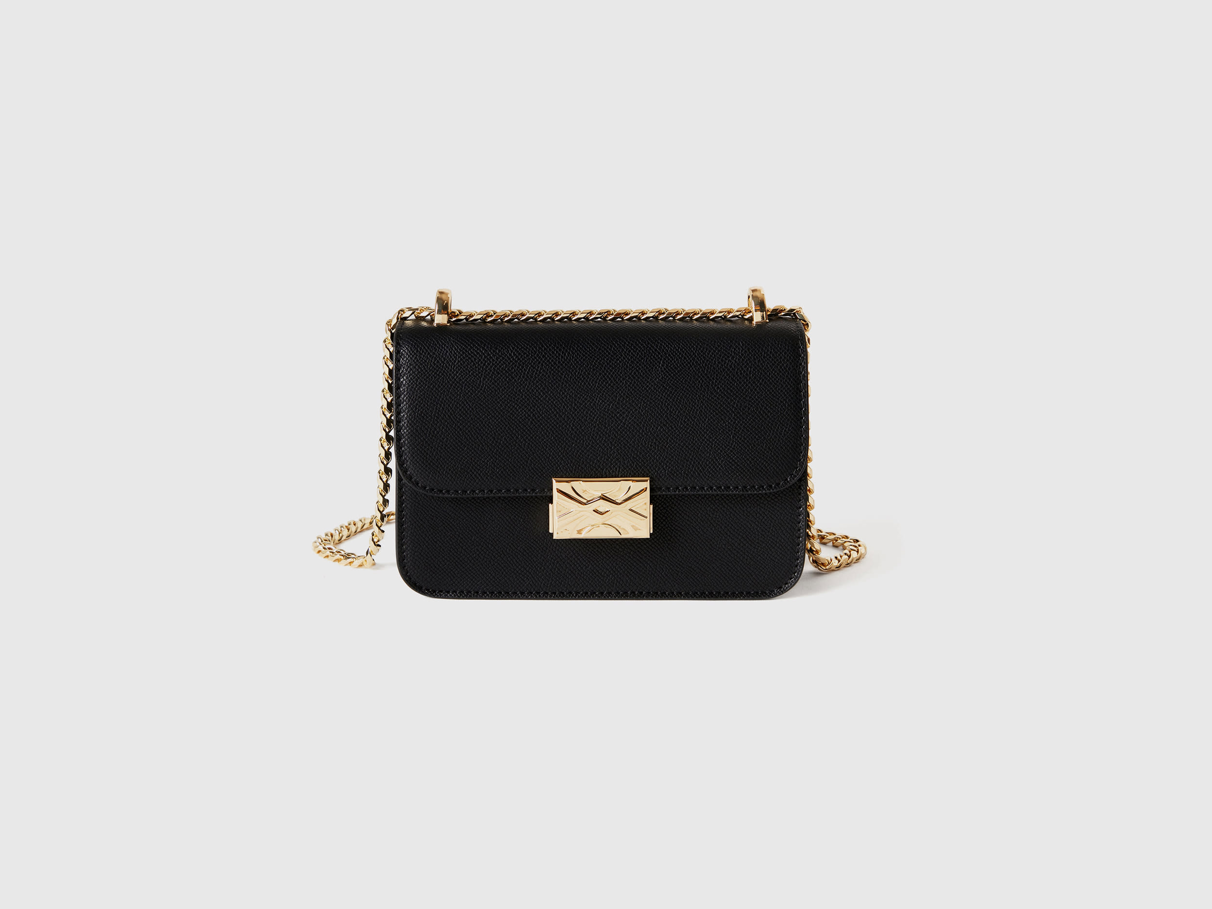 Benetton, Be Bag Piccola Nera, Nero, Donna