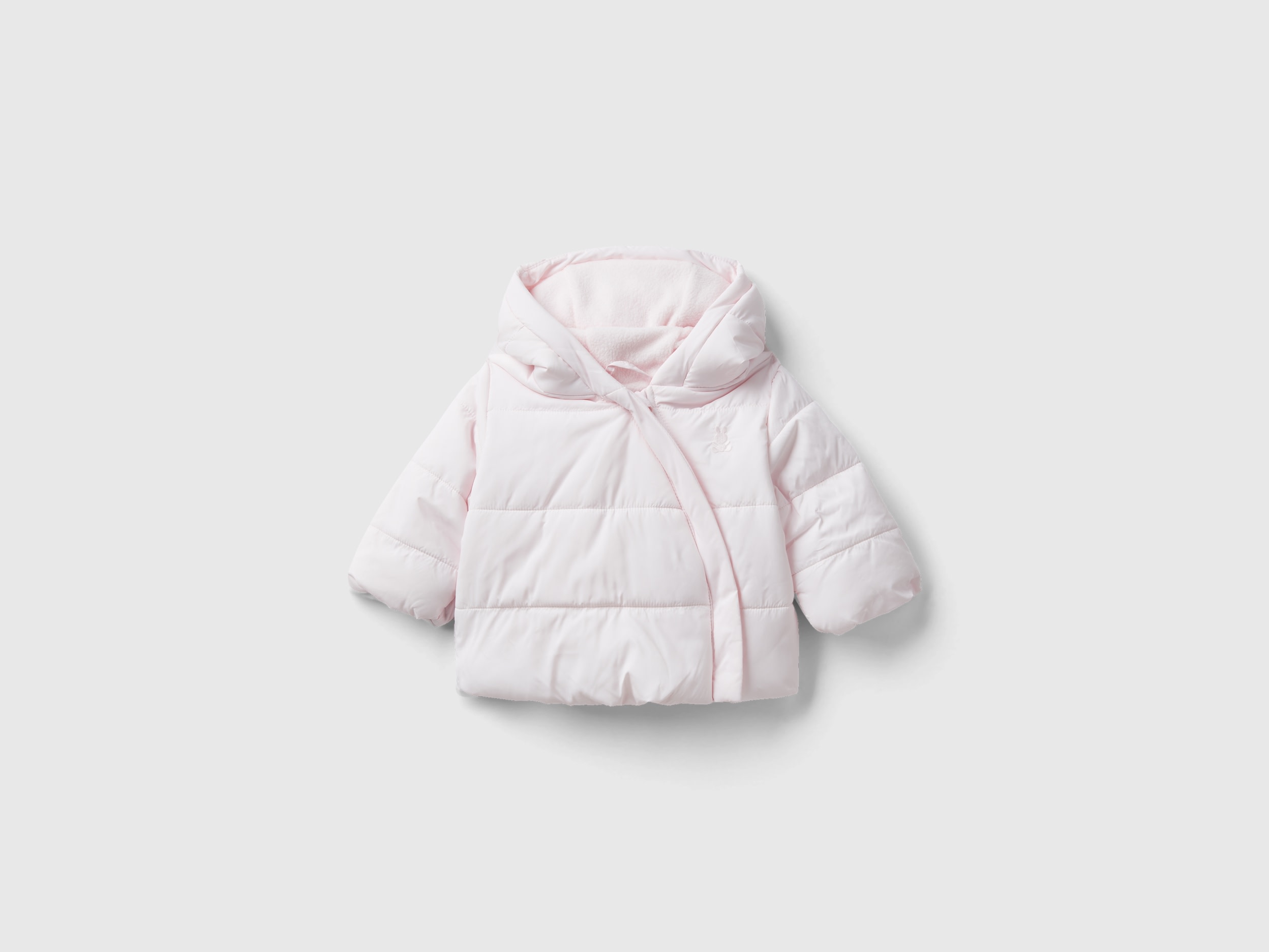 Benetton, Padded Jacket With Hood, size 12-18, Soft Pink, Kids