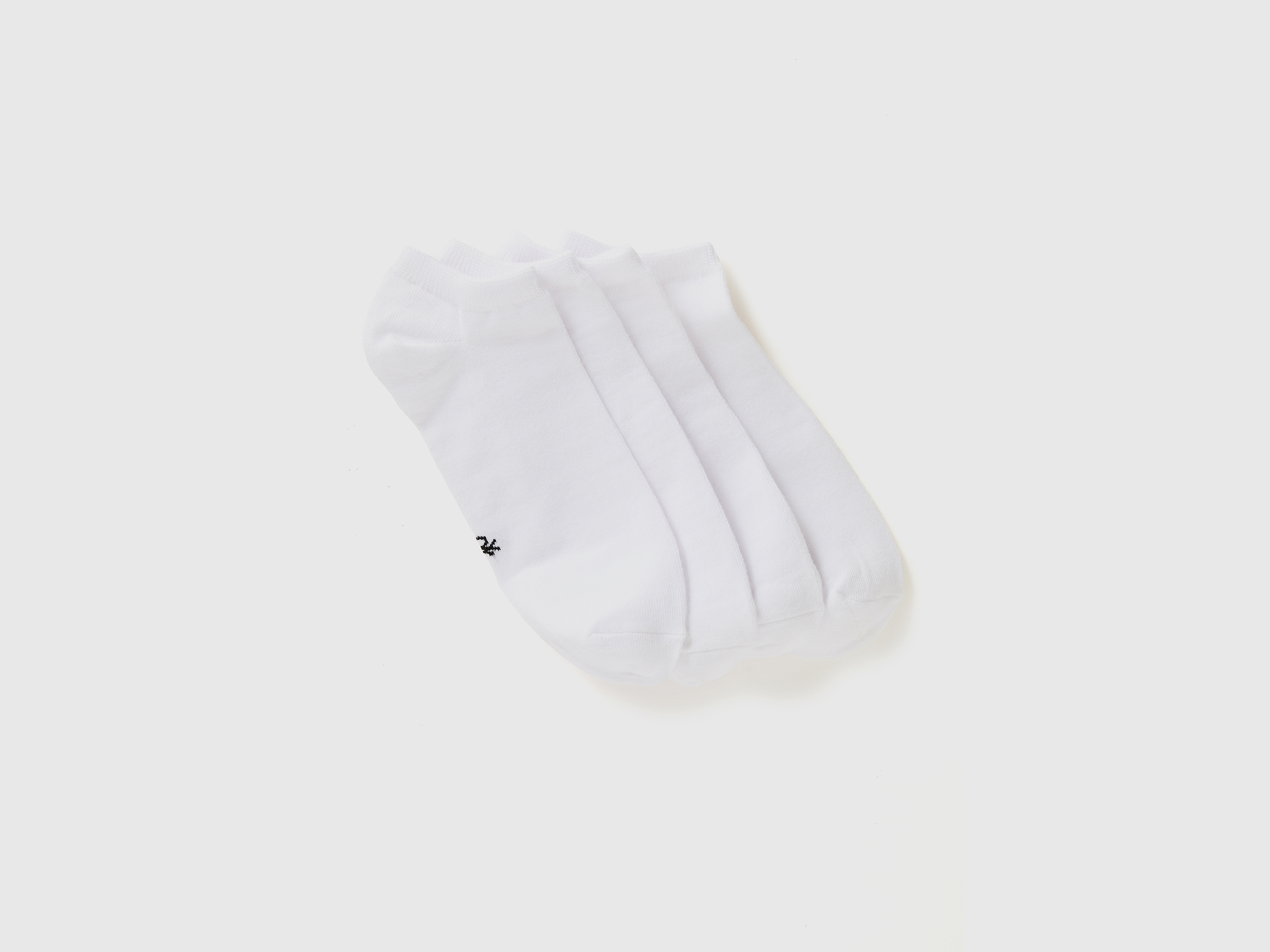 Benetton, 4er-pack Kurze Socken, size 25-29, Weiss, male