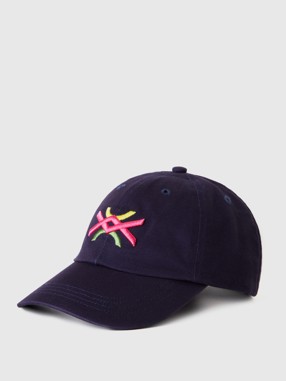 Benetton, Baseballmütze Mit Logo, Dunkelblau, female