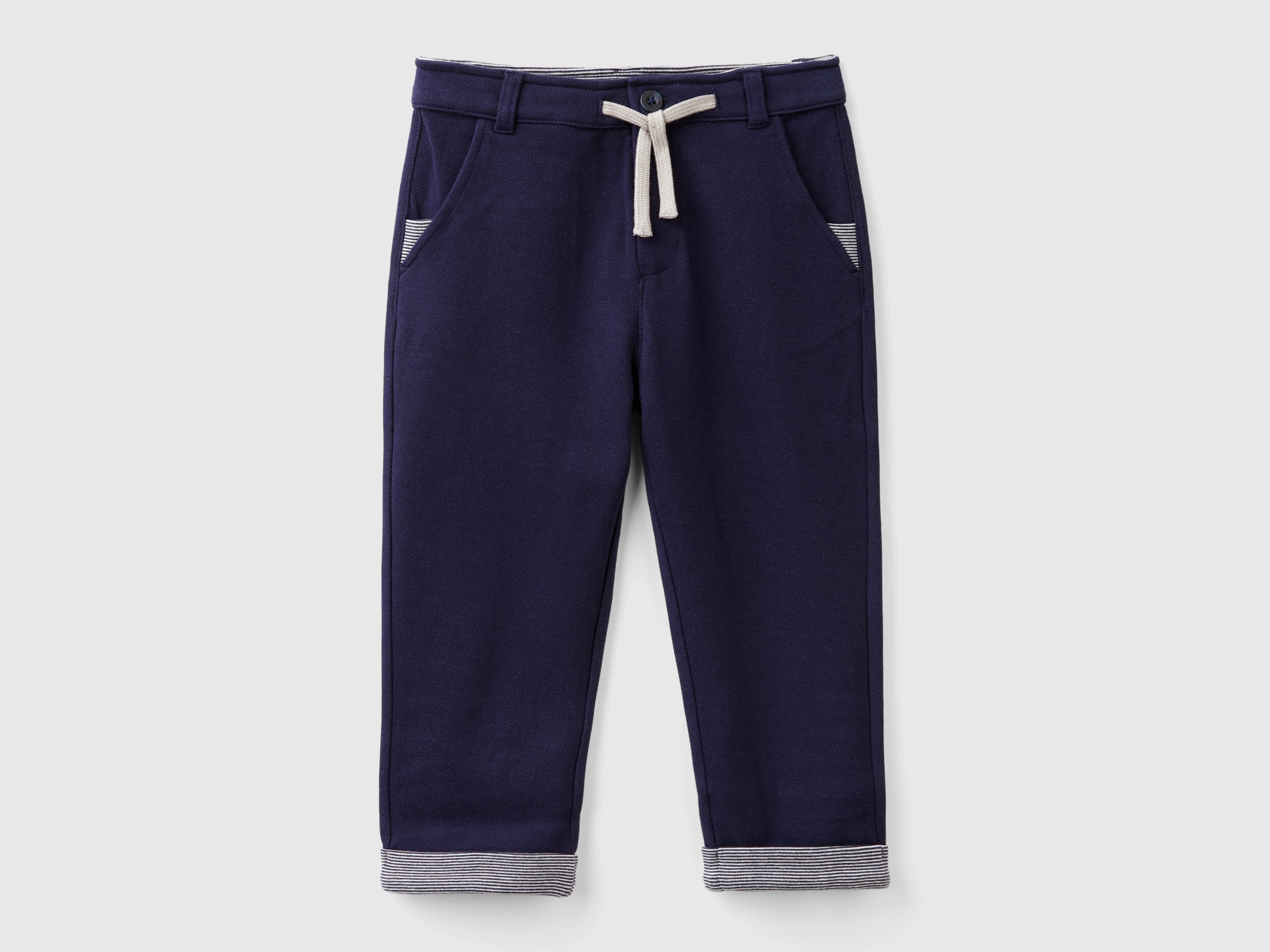 Benetton, Pantaloni Regular Fit, Blu Scuro, Bambini