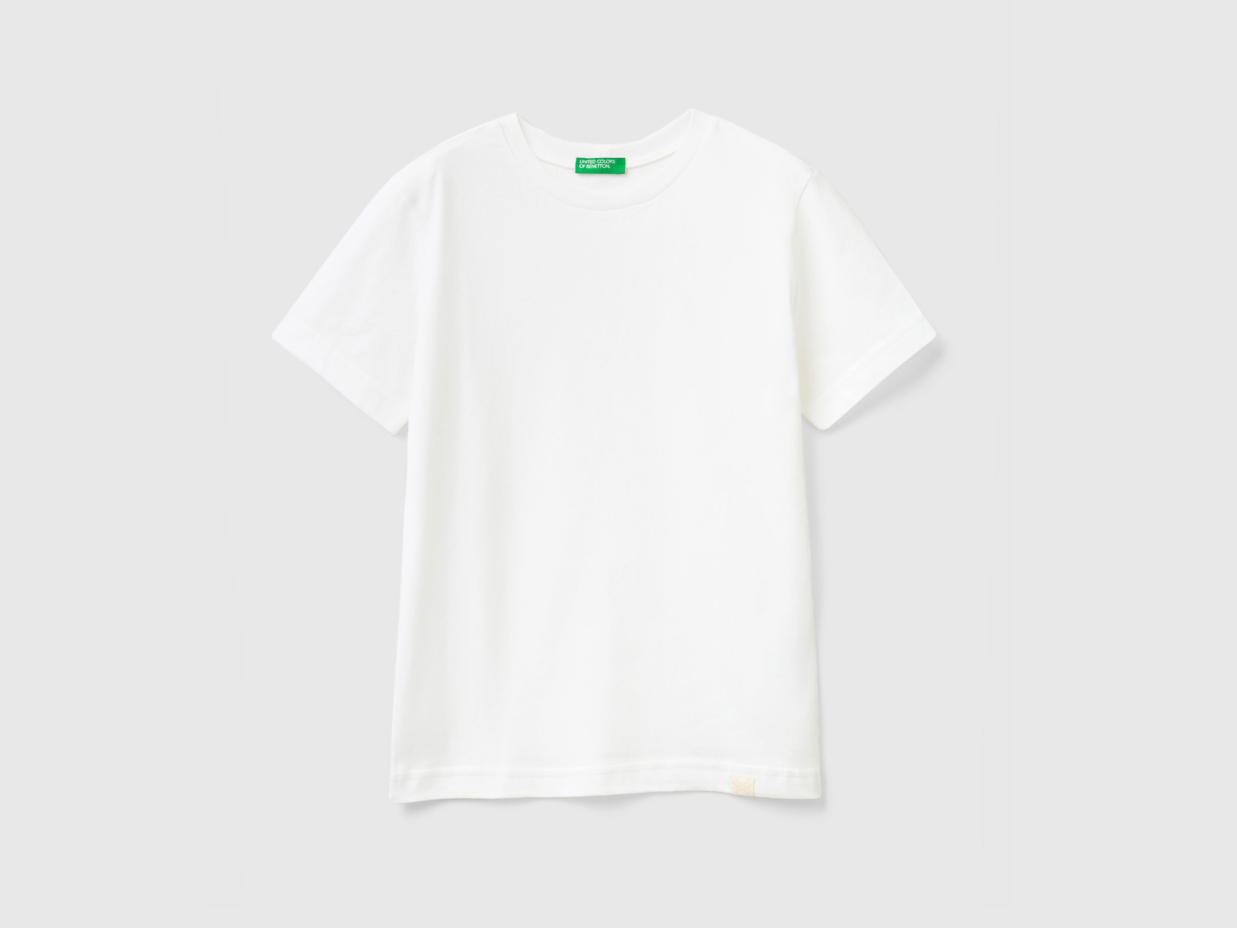 Benetton, Organic Cotton T-shirt, size 2XL, White, Kids