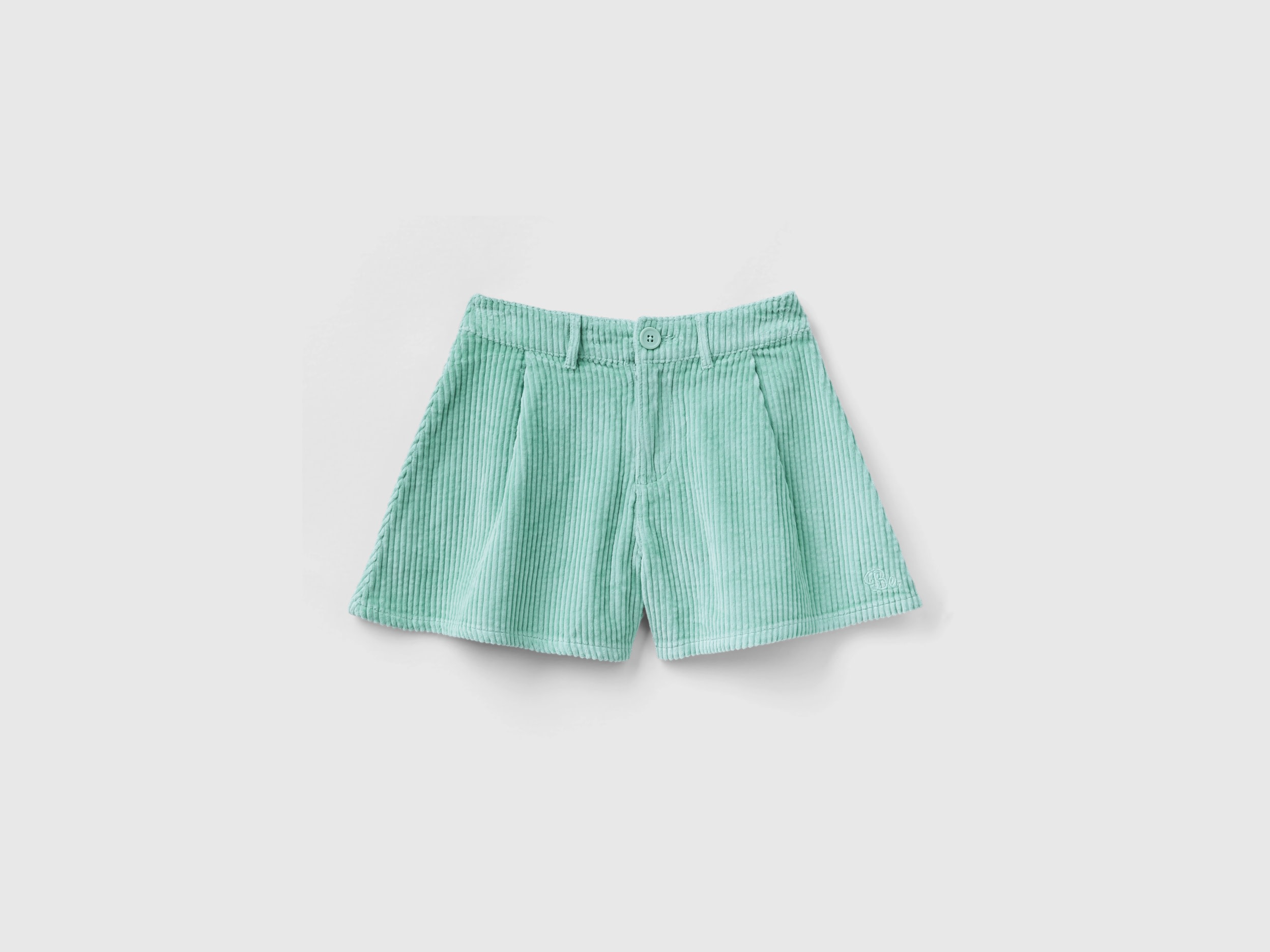 Benetton, Corduroy Bermuda Shorts, size L, Aqua, Kids