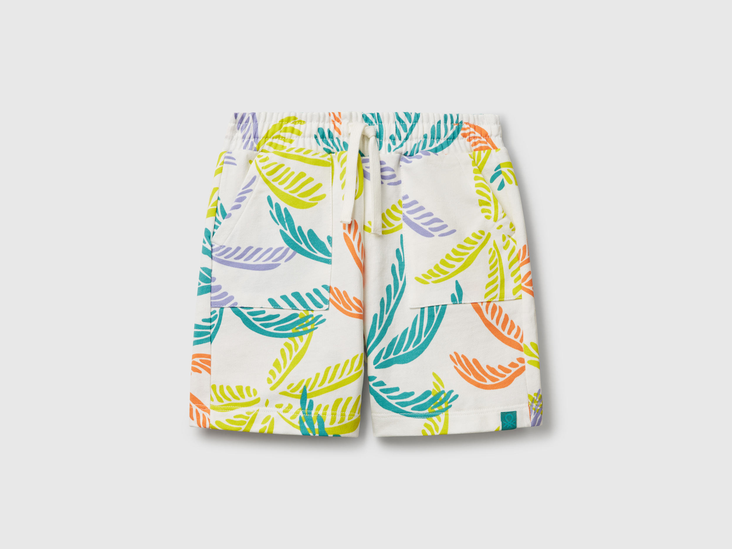 Benetton, Short Blanc À Imprimé Tropical, taille 12-18, Blanc, Enfants - United Colors of Benetton - Modalova