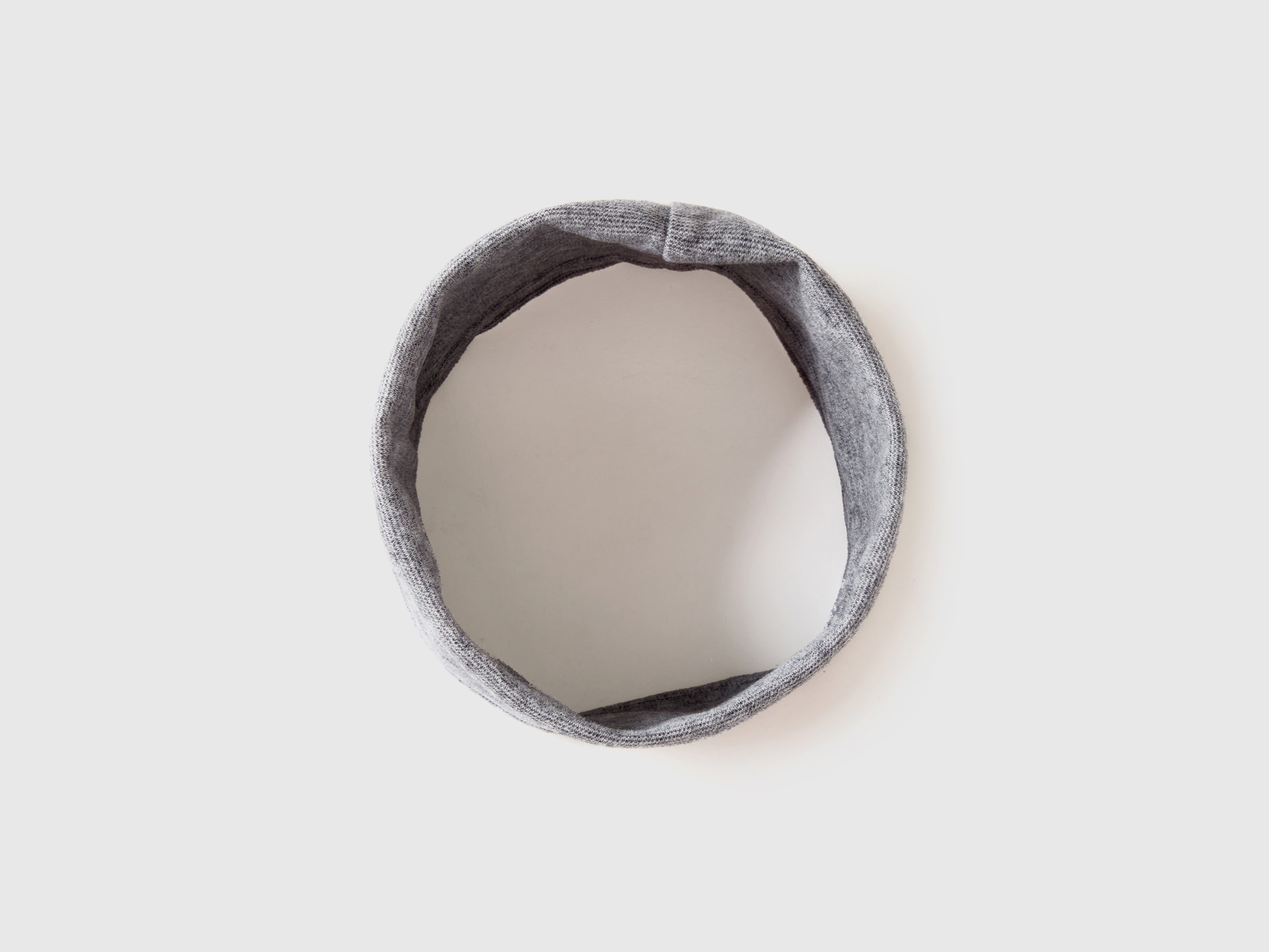 Benetton, Scaldacollo In Cotone Stretch, Grigio Chiaro, Bambini