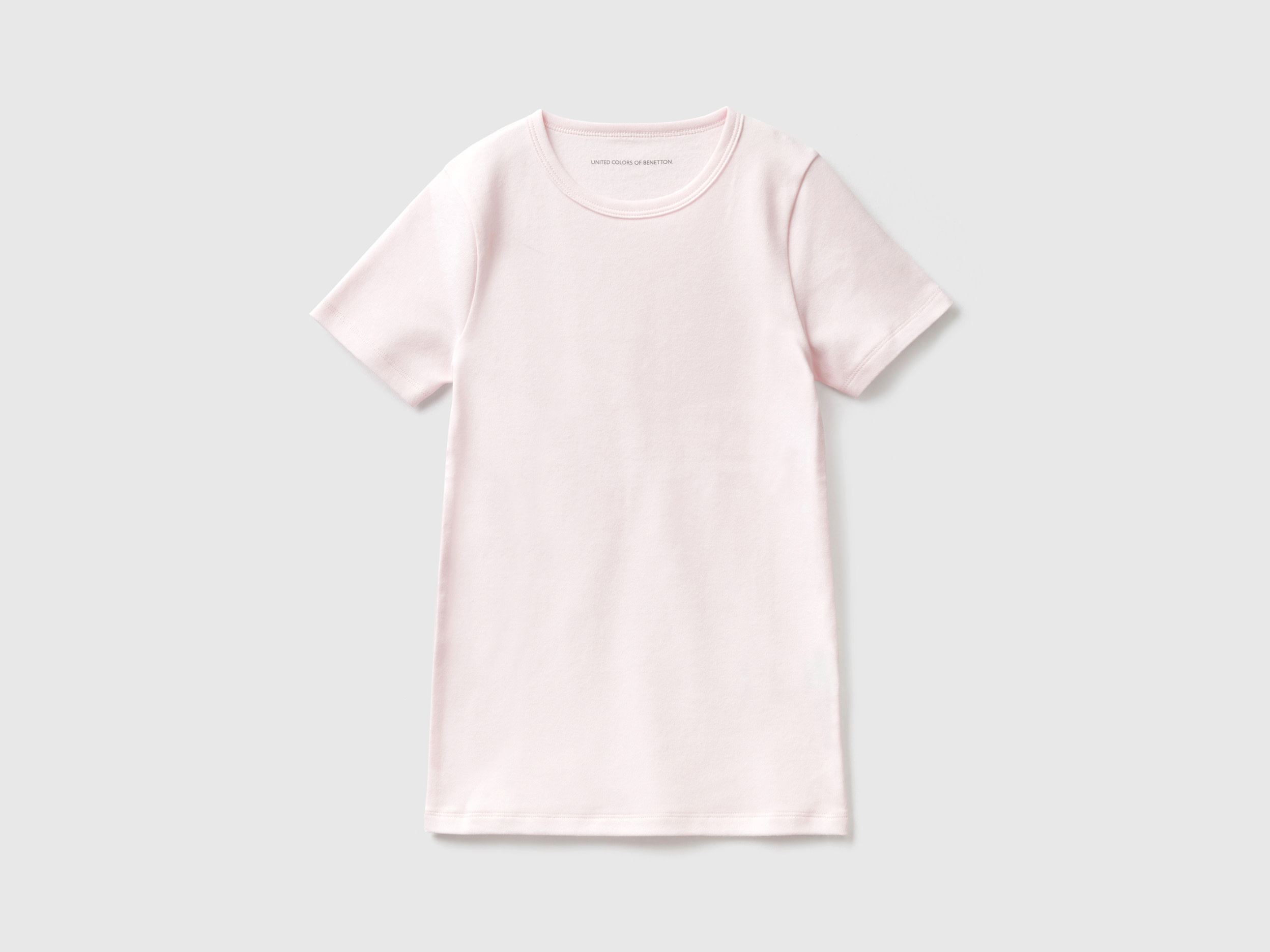 Benetton, Short Sleeve T-shirt In Warm Cotton, size XXS, Pink, Kids
