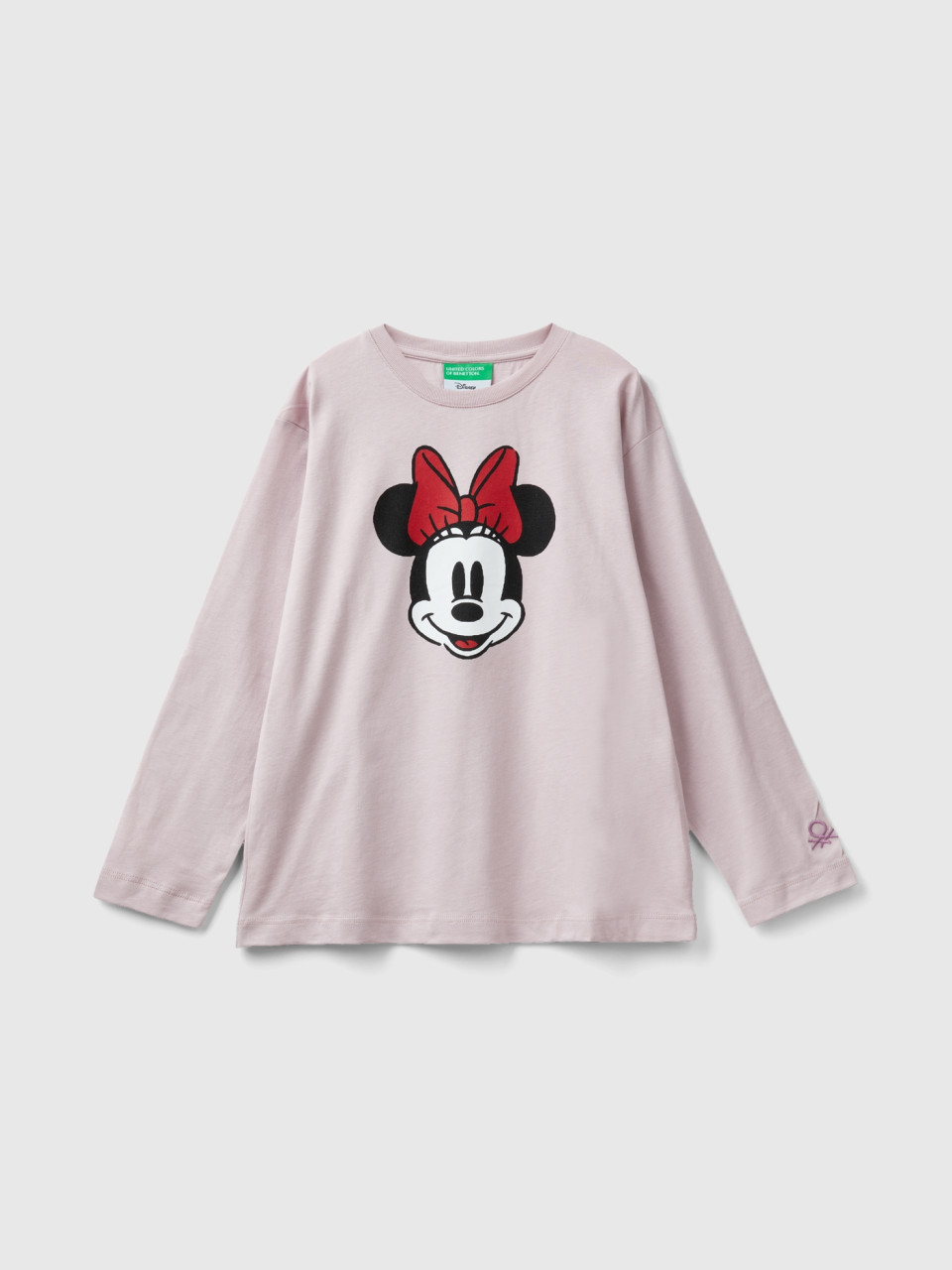 Benetton, Pink T-shirt With Minnie Mouse Print, Pink, Kids