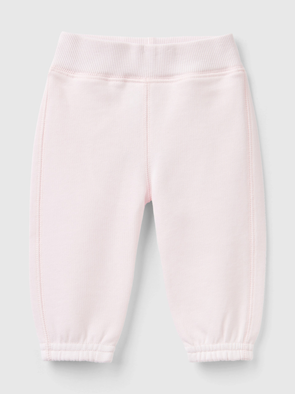 Benetton, Sweatpants In Organic Cotton, Soft Pink, Kids