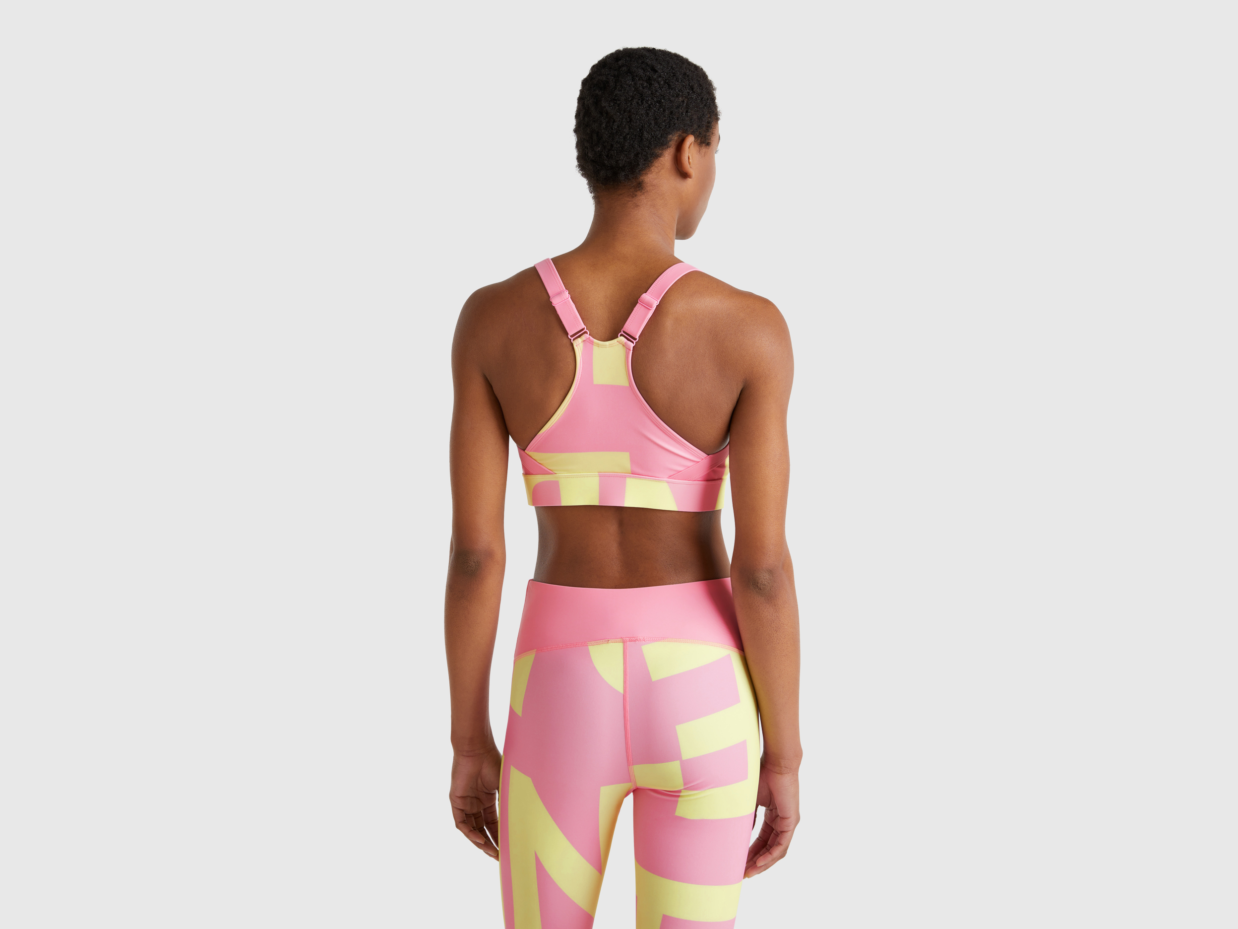 Benetton, Τοπ Bra Αθλητικό Με Επένδυση, size L, Πολύχρωμο, Γυναικεία φωτογραφία