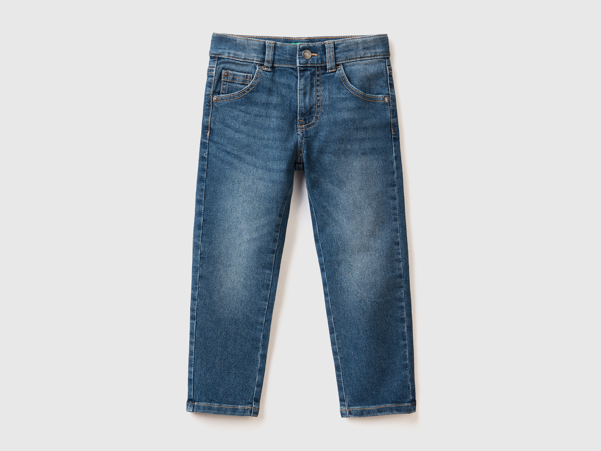 Benetton, Vintage Look Skinny Fit Jeans, size 3-4, Dark Blue, Kids