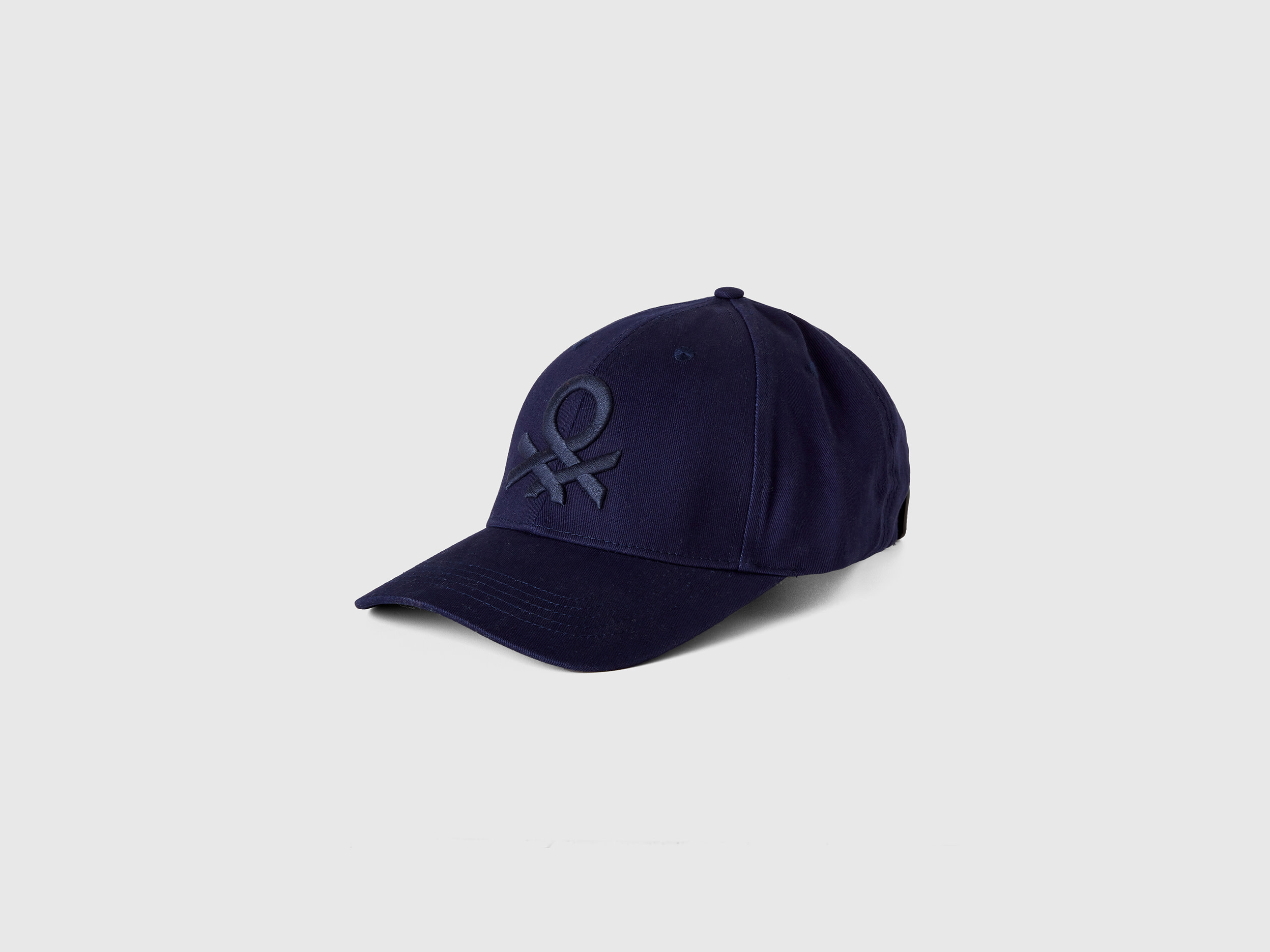 Benetton, Baseball Hat With Embroidered Logo, size OS, Dark Blue, Men