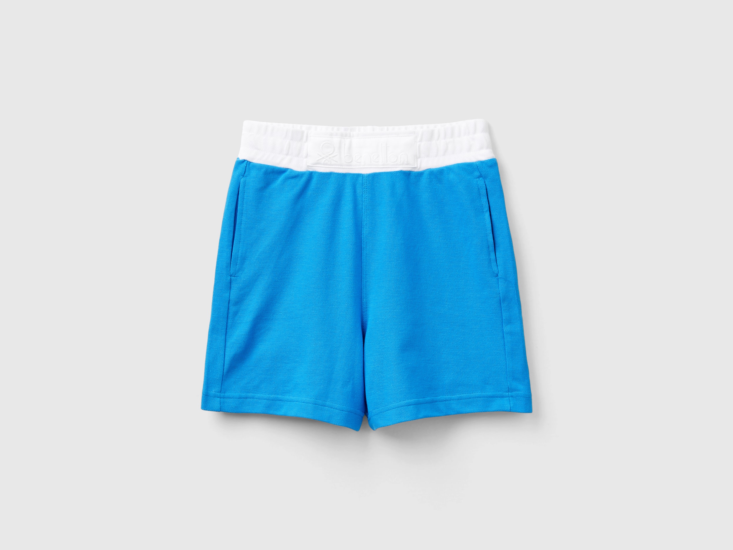 Image of Benetton, Organic Cotton Shorts, size L, Blue, Kids