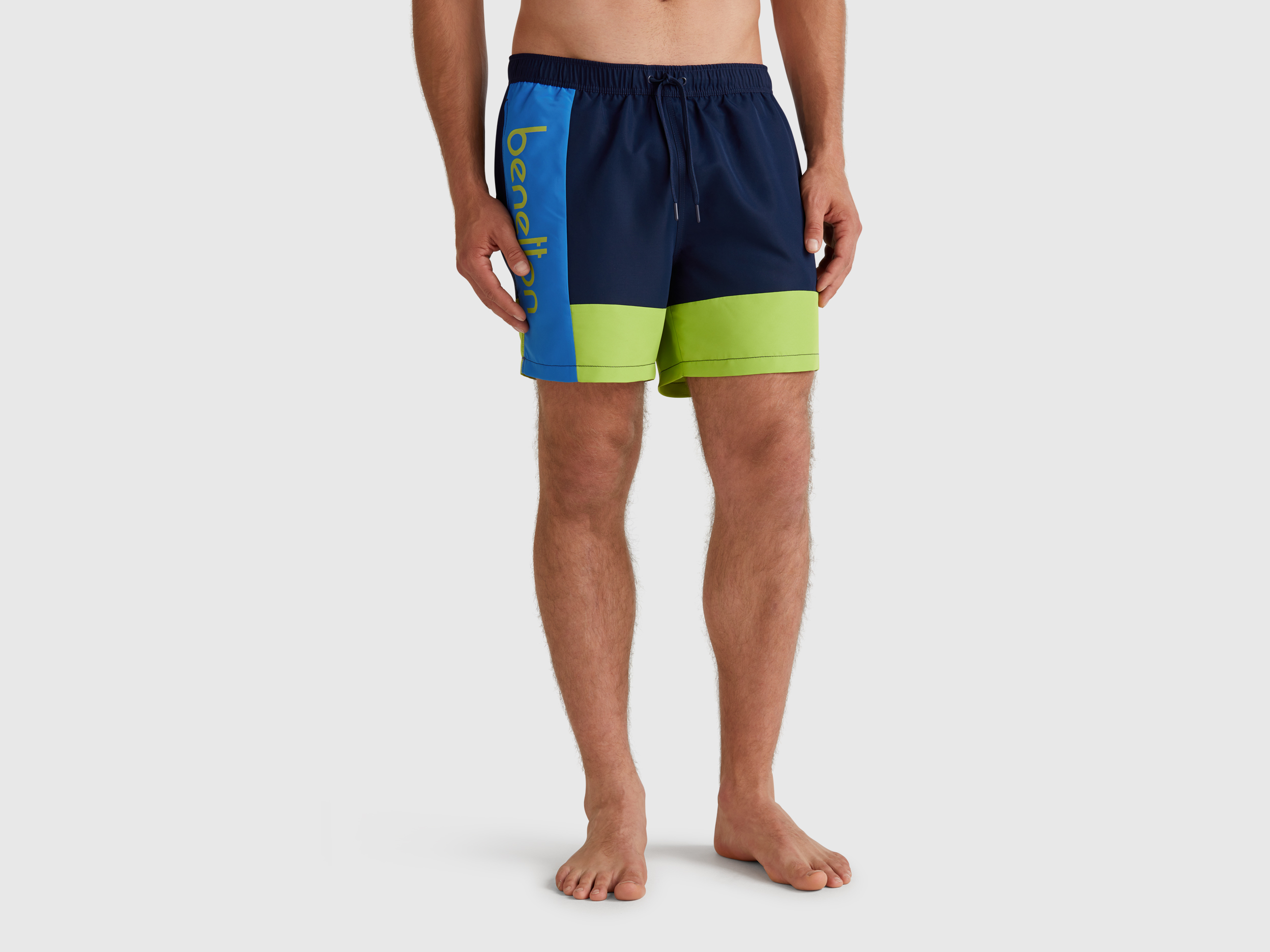 Benetton, Short De Bain Color Block, taille L, Bleu Foncé - United Colors of Benetton - Modalova