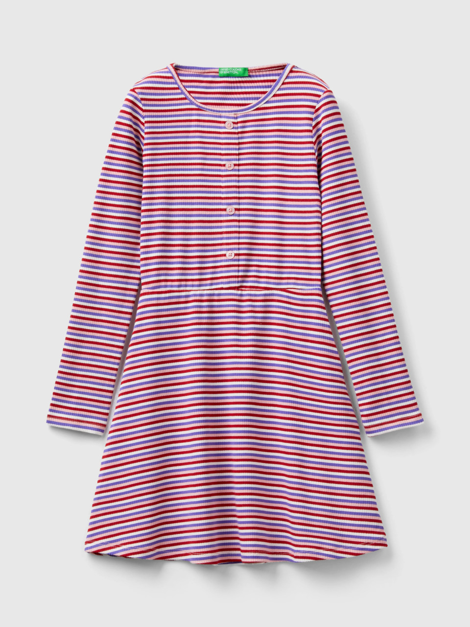 Benetton, Striped Shirt Dress, Multi-color, Kids