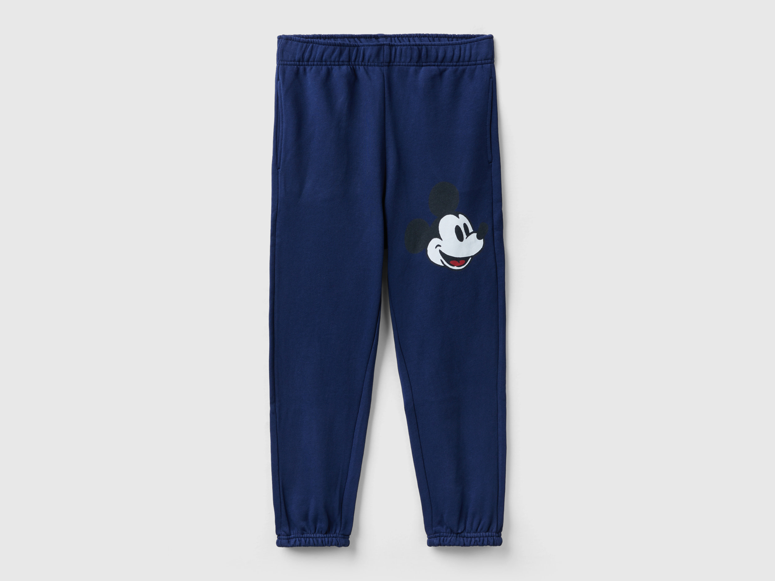 Benetton, Dark Blue Joggers With Mickey Mouse Print, size L, Dark Blue, Kids
