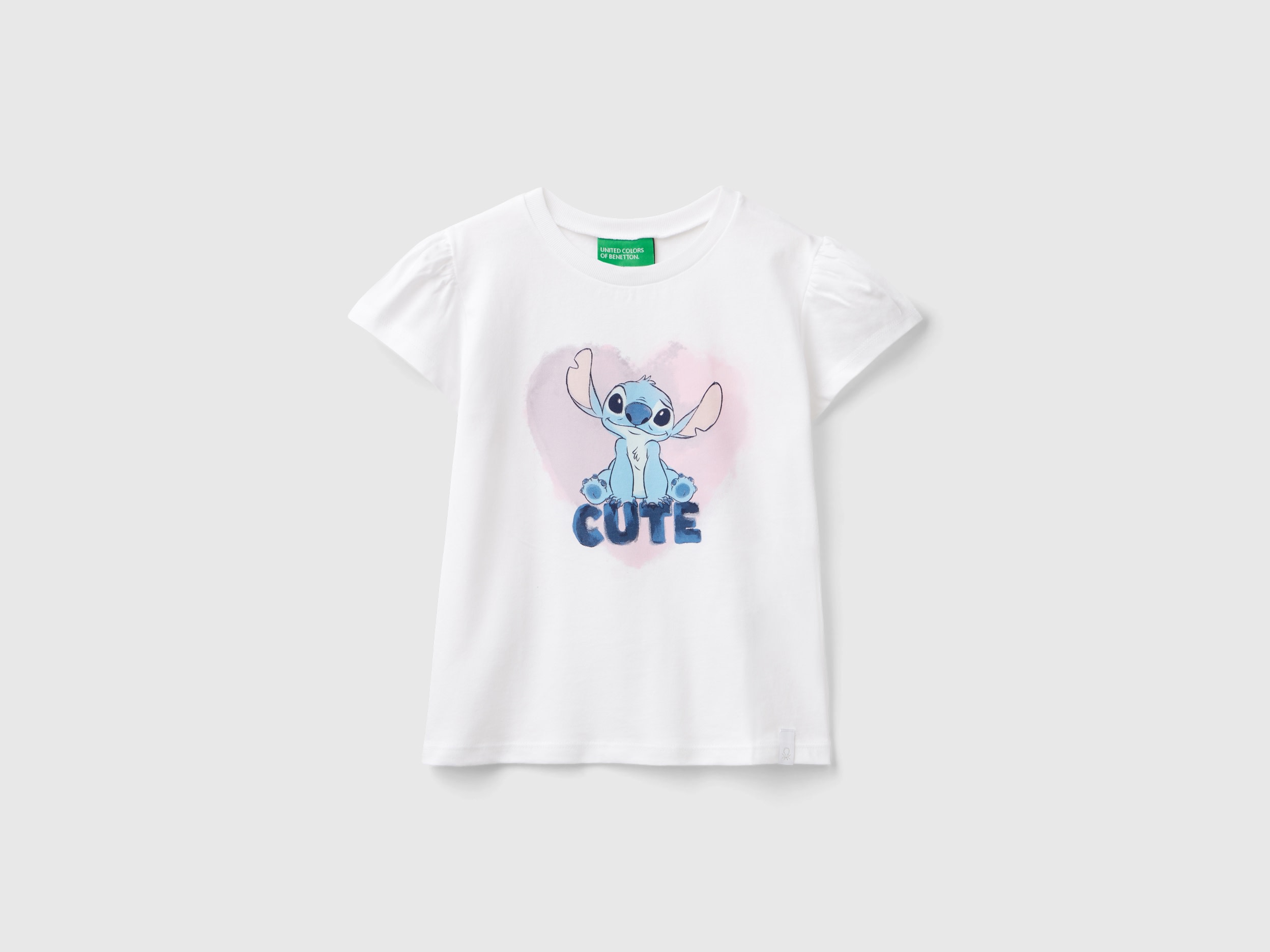 Benetton, T-shirt ©disney Lilo & Stitch Regular Fit, Bianco, Bambini