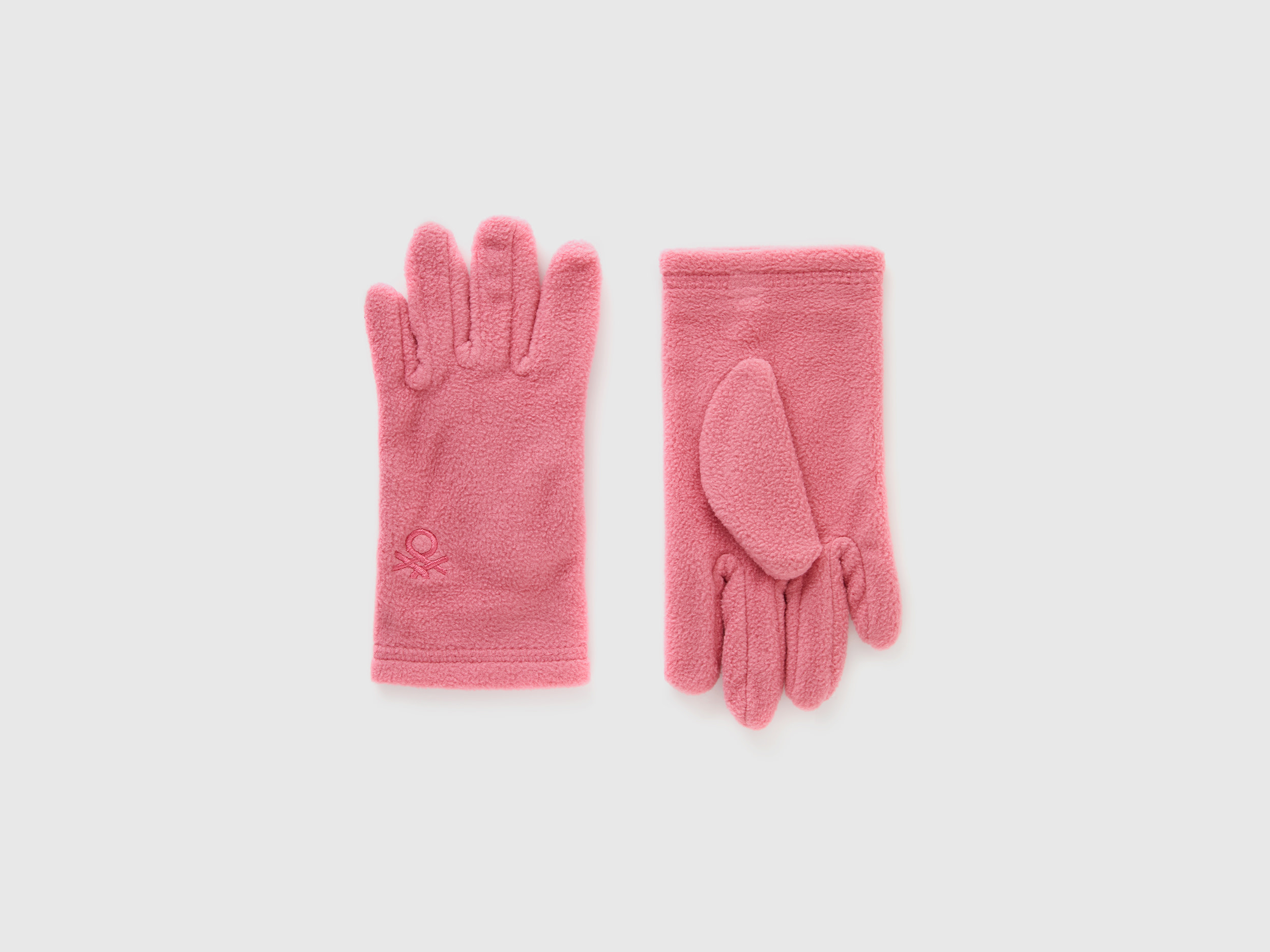 Benetton, Fleece Gloves, size M-L, Fuchsia, Kids