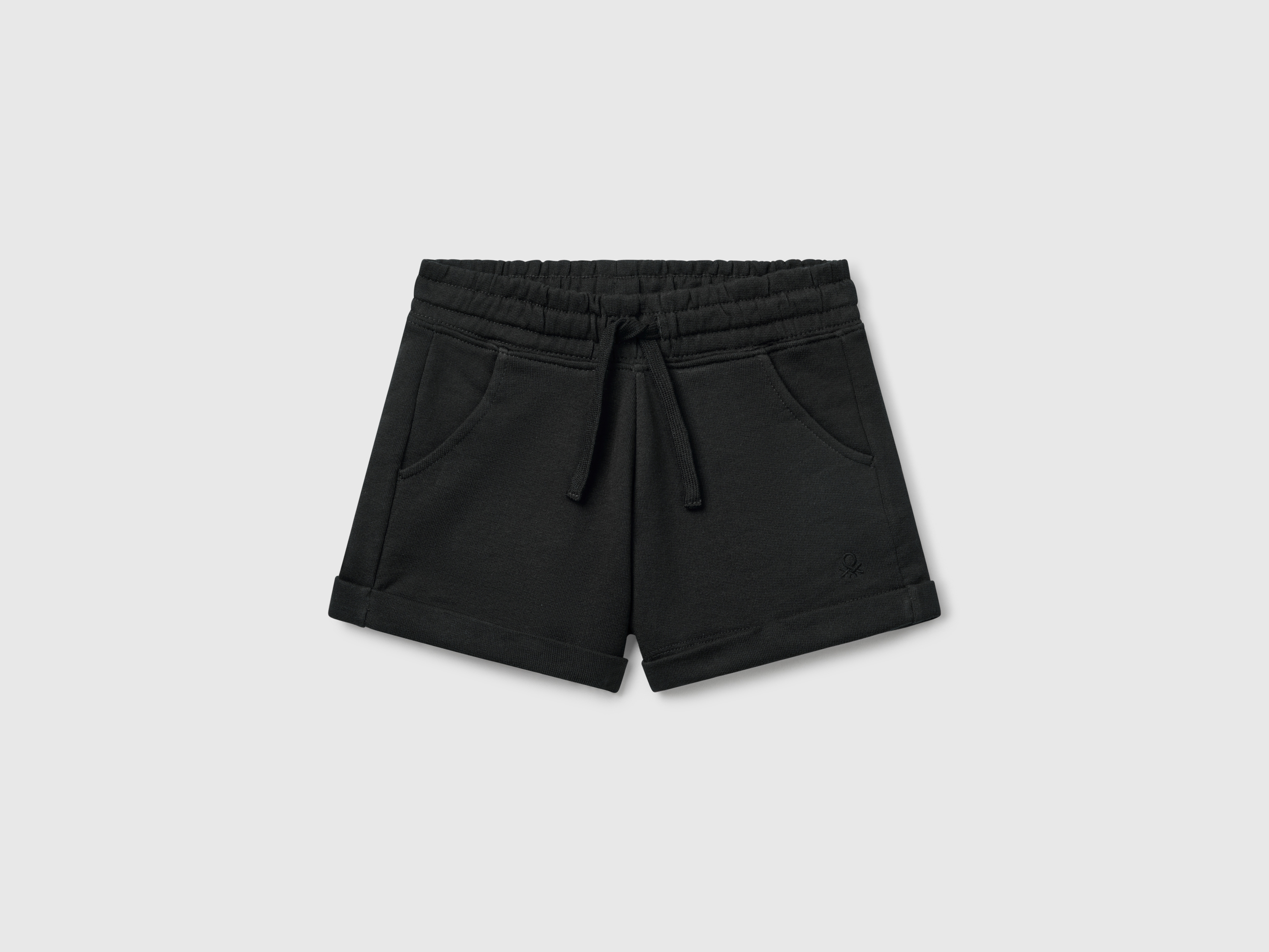 Benetton, Shorts Aus 100 % Baumwollfleece, size M, Schwarz, female