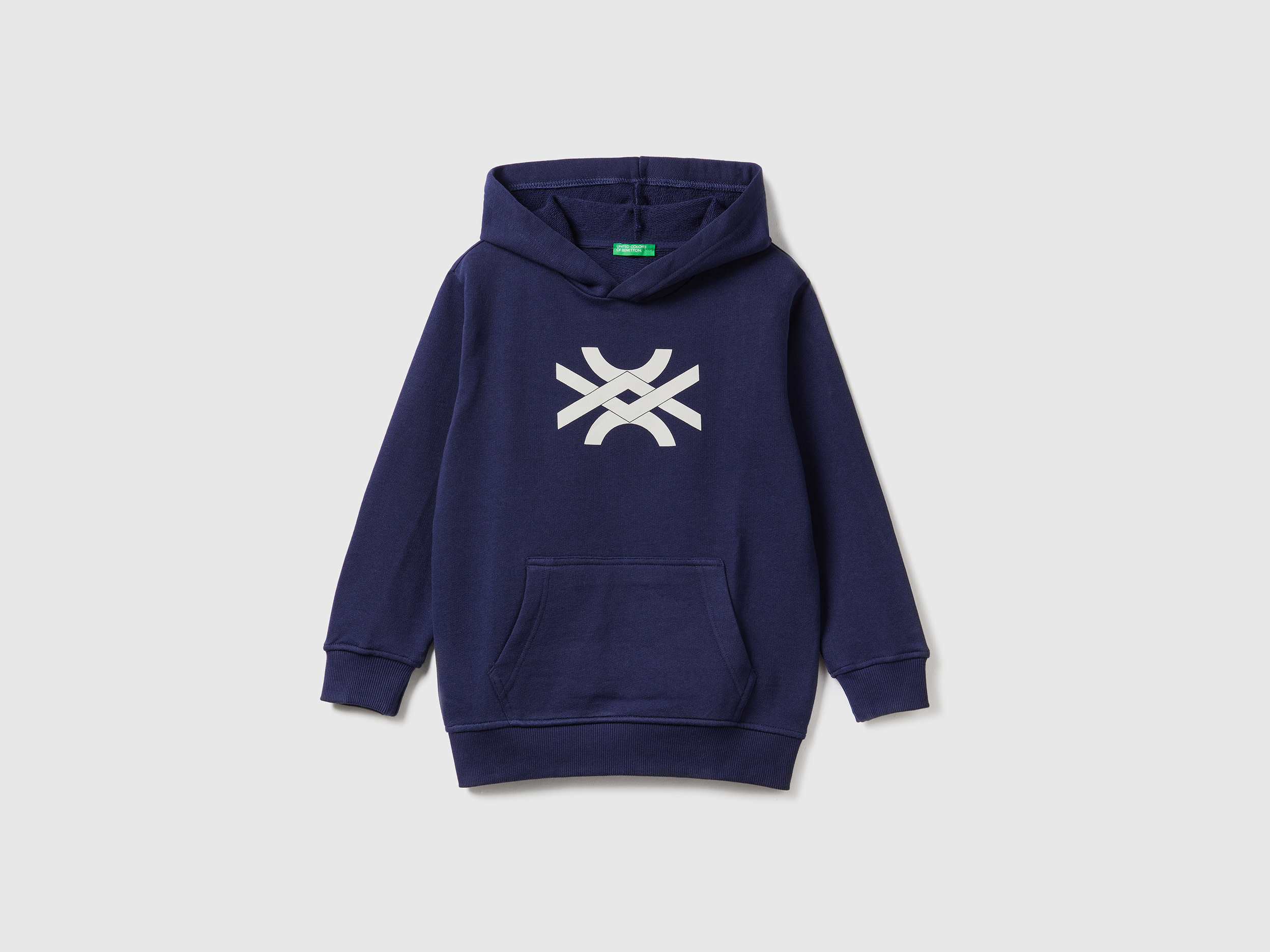 Benetton, Hoodie With Logo, size XL, Dark Blue, Kids