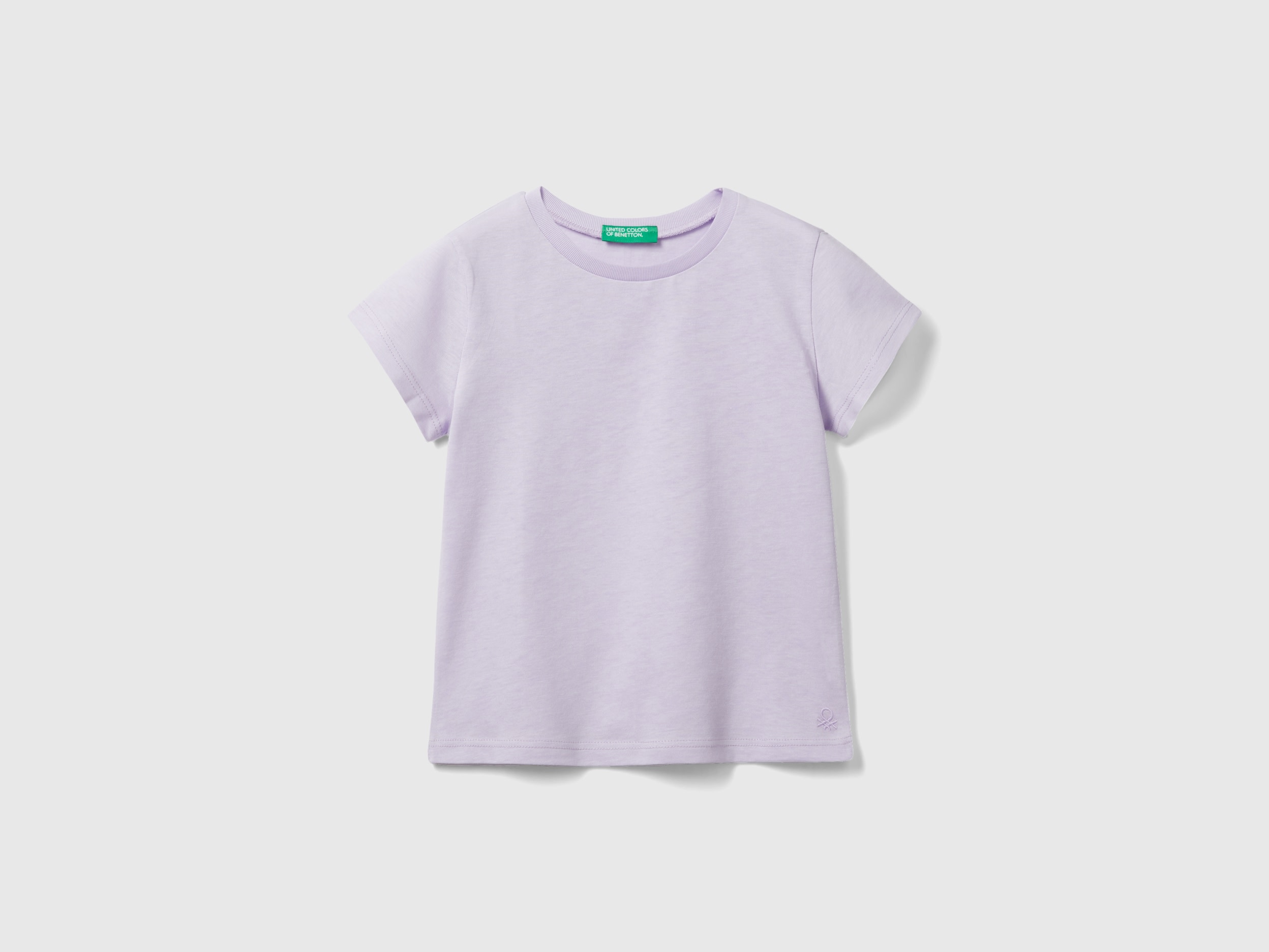 Benetton, 100% Organic Cotton T-shirt, size 5-6, Lilac, Kids