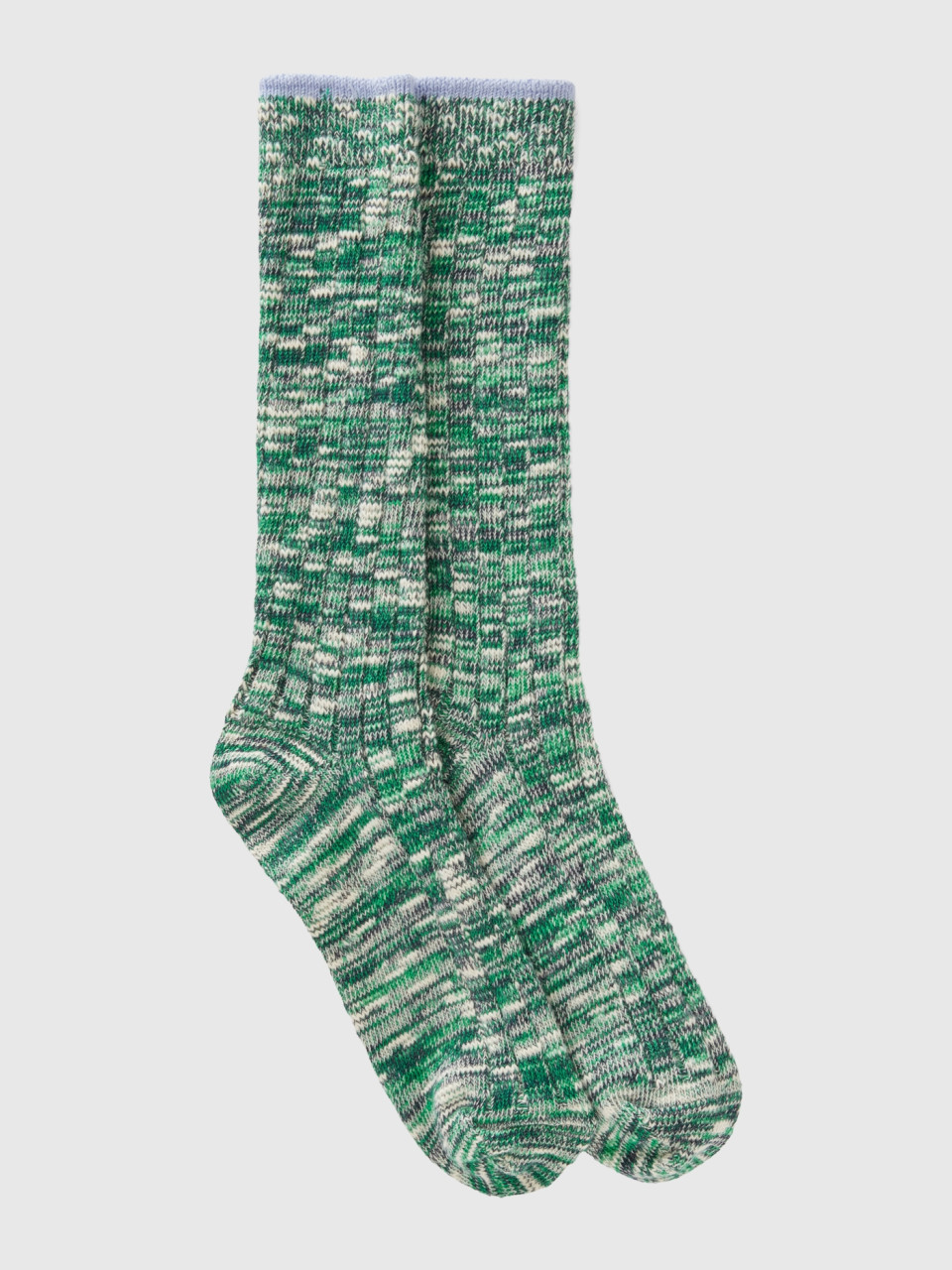 Benetton, Socken In Einer Stretchigen Bio-baumwollmischung, Grün, female