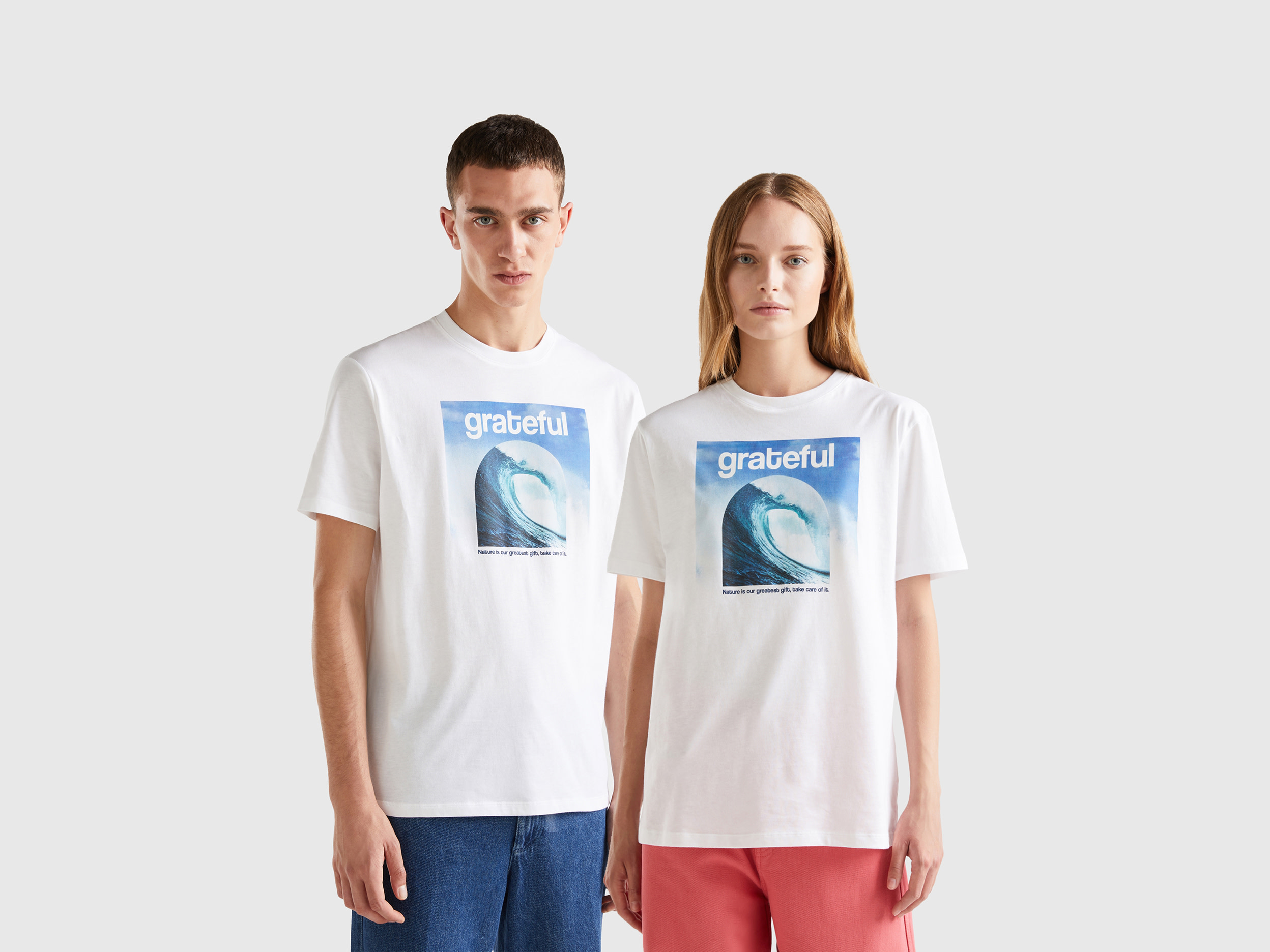Benetton, T-shirt In Pure Organic Cotton, size XS, White, Women