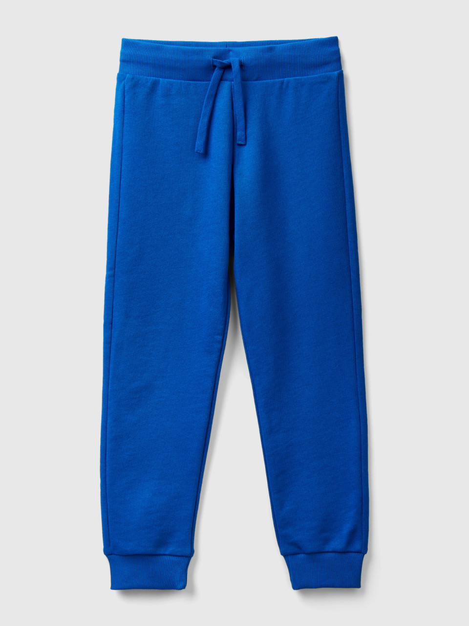 Benetton, Sporty Trousers With Drawstring, Bright Blue, Kids