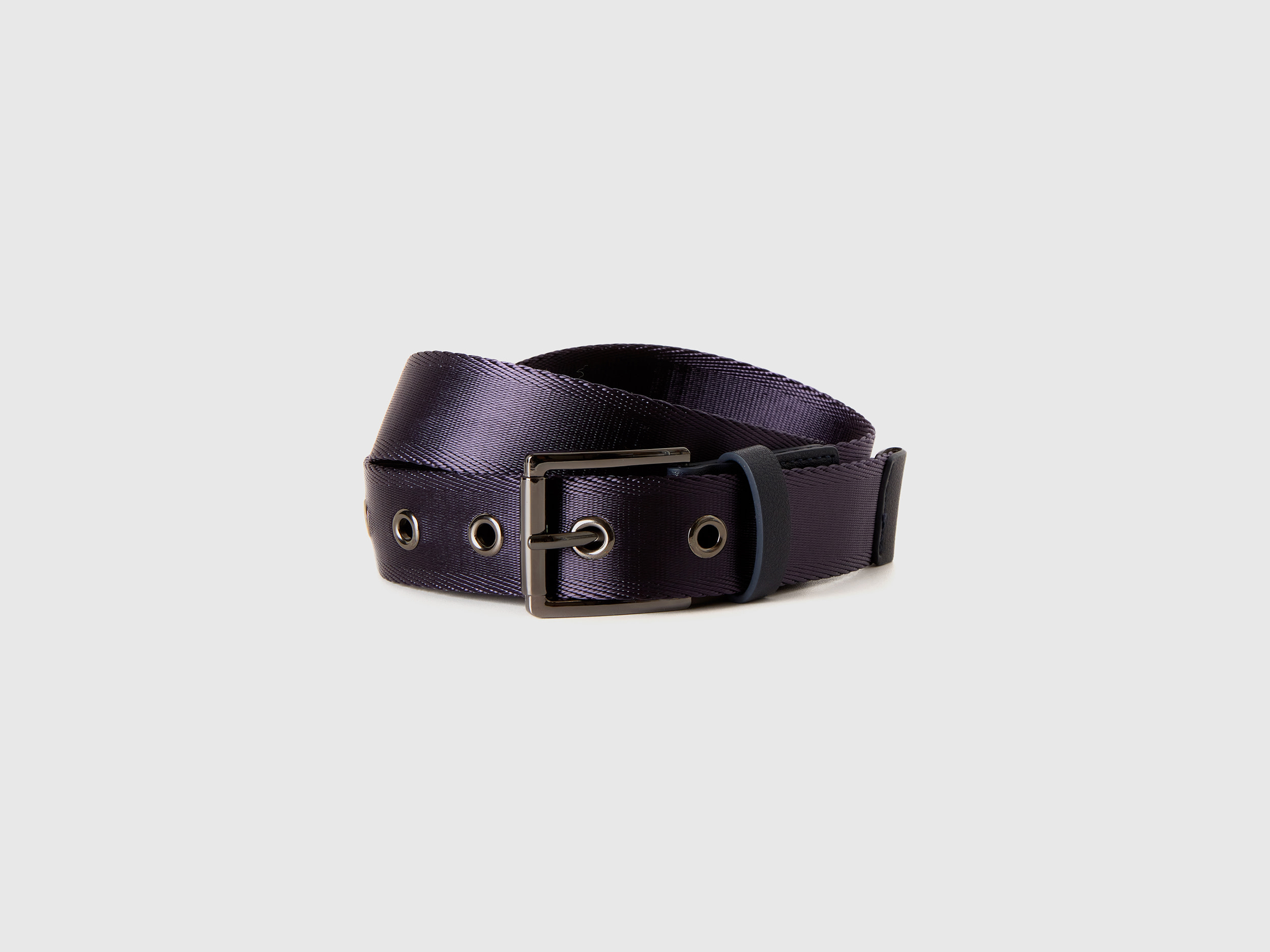 Benetton, Cintura Con Occhielli, Blu, Uomo