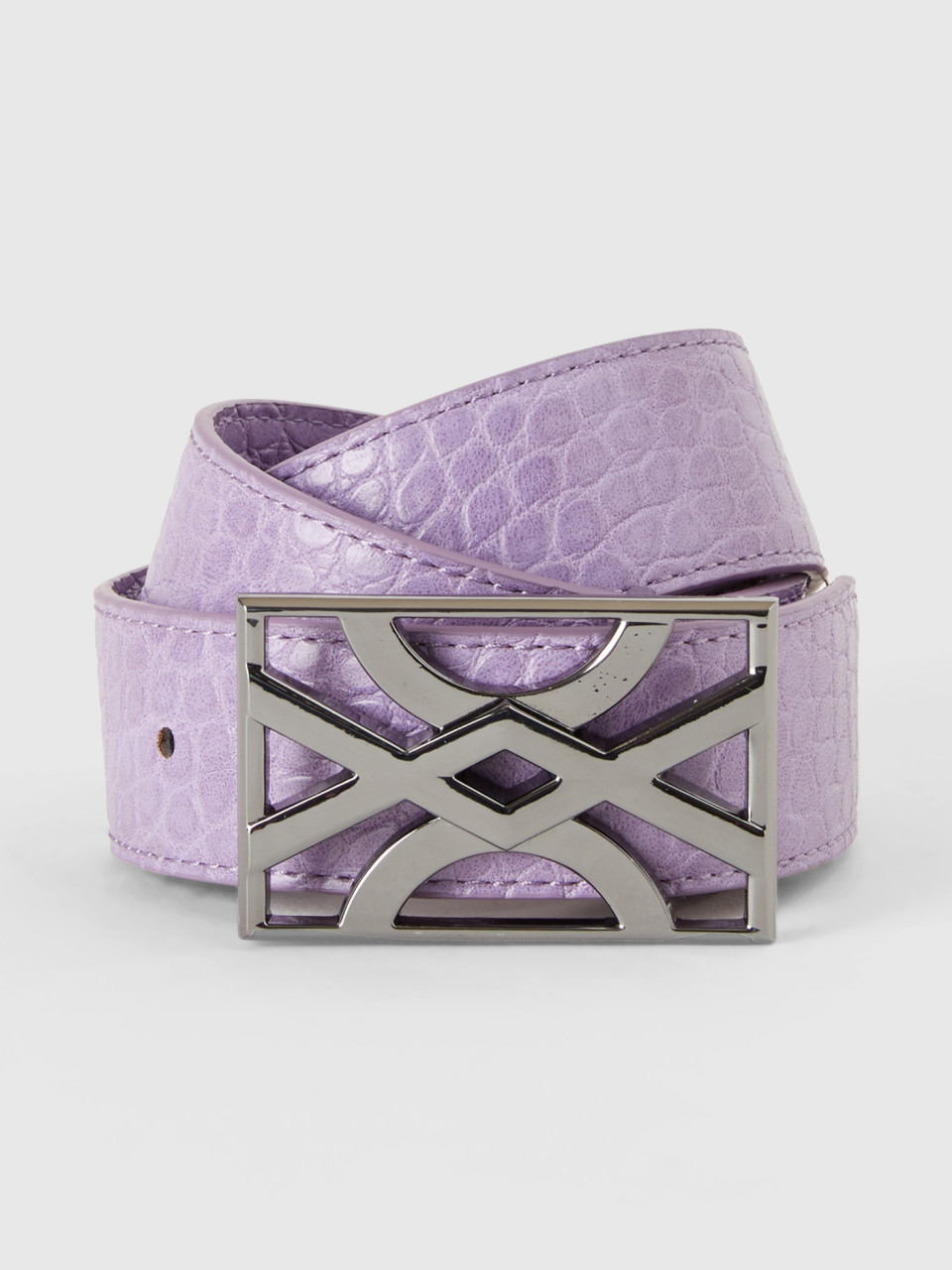 Benetton, Lilac Belt With Coconut Print, Lilac, Women