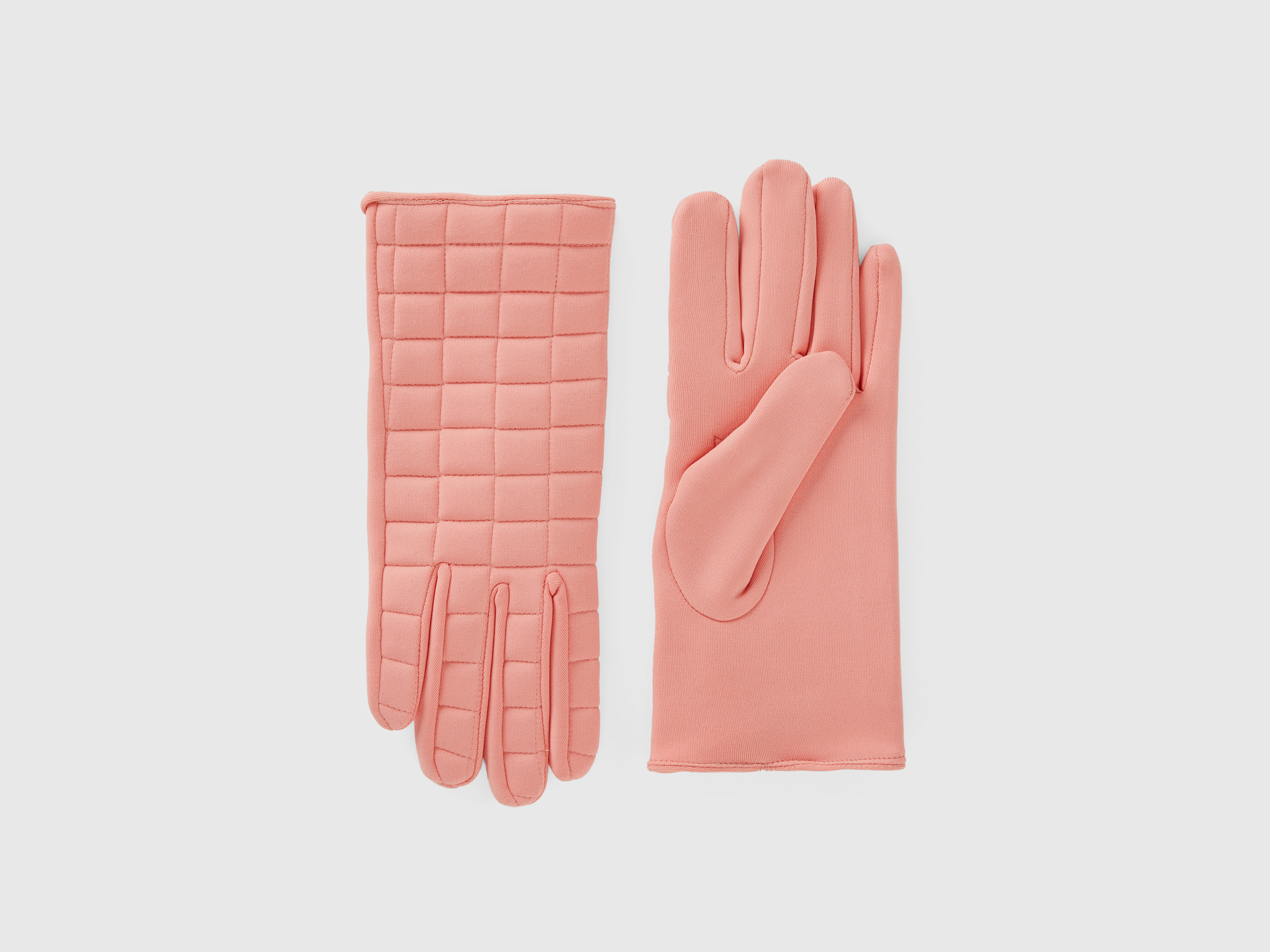Benetton, Padded Nylon Gloves, size XS, Pink, Women