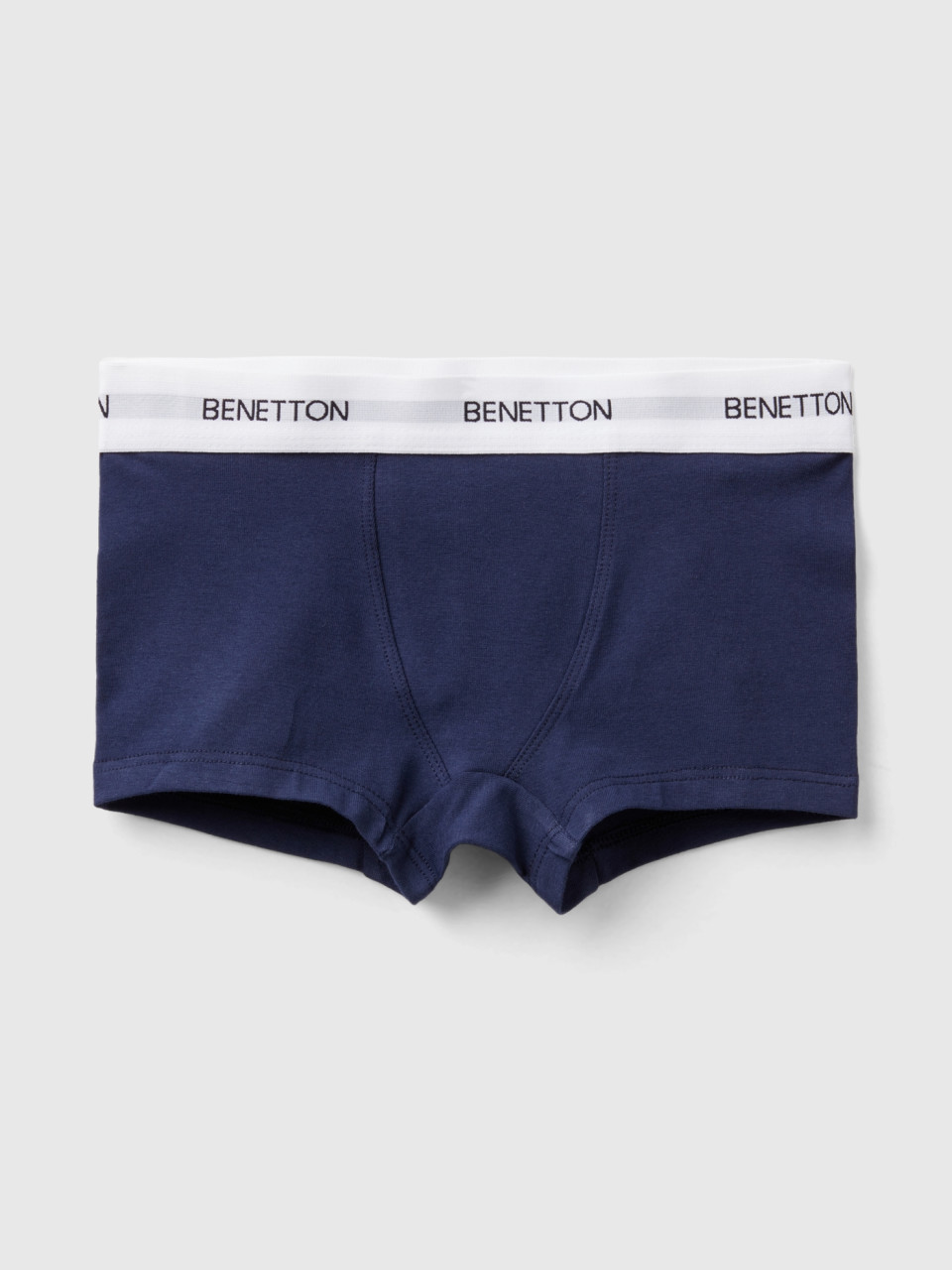 Benetton, Boxers In Stretch Organic Cotton, Dark Blue, Kids