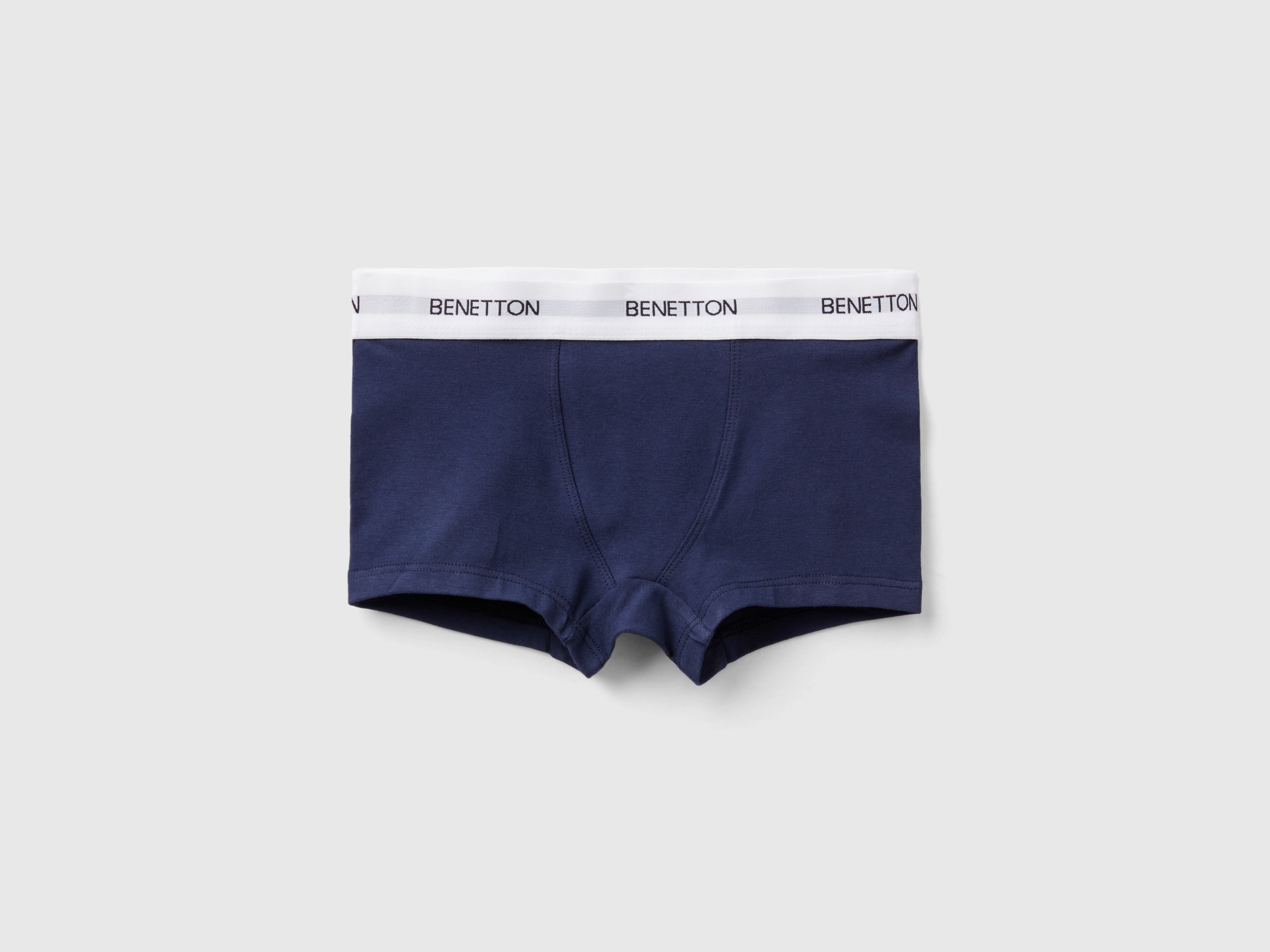 Benetton, Boxers In Stretch Organic Cotton, size XS, Dark Blue, Kids