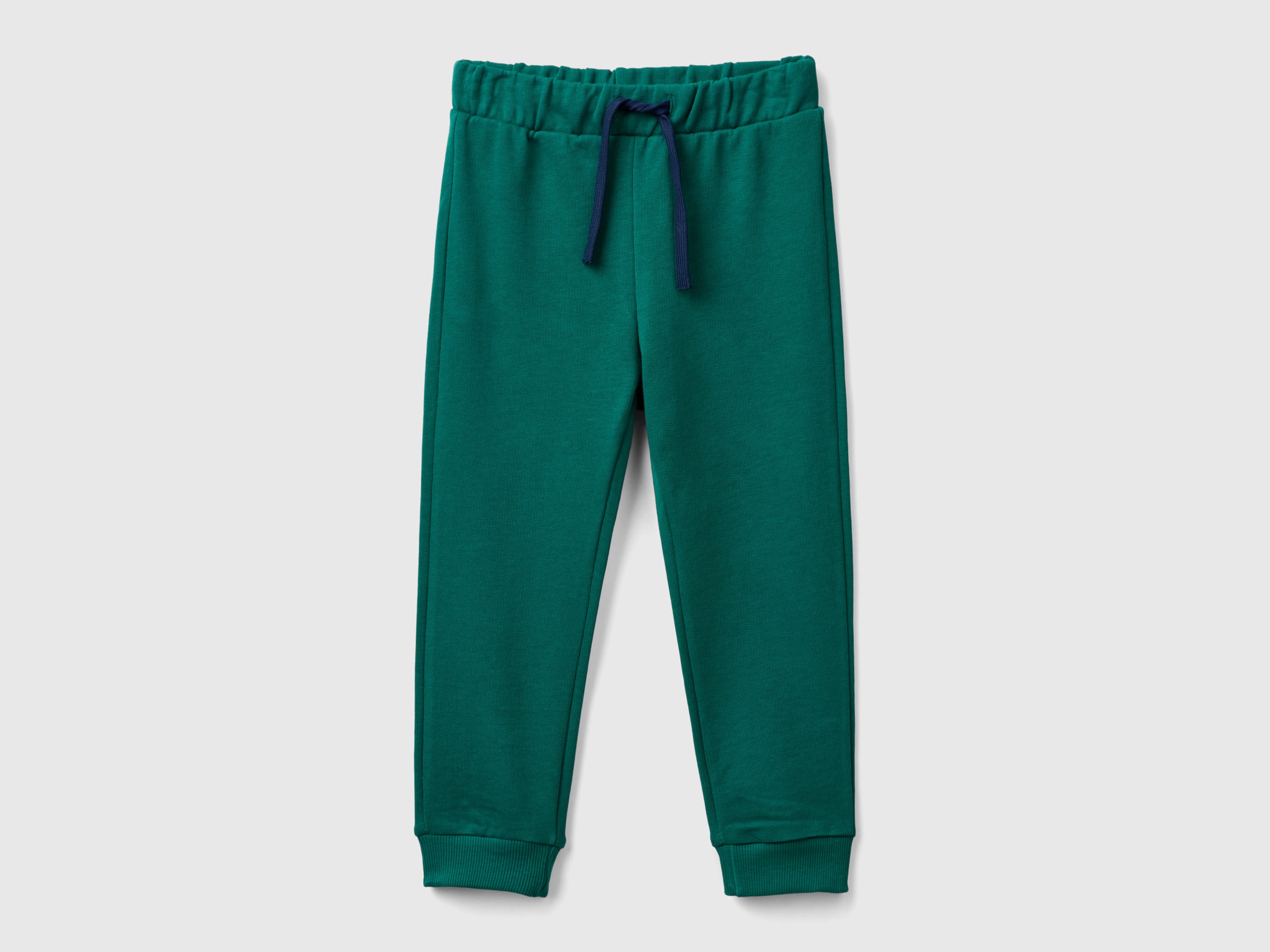 Benetton, Pantaloni In Felpa Con Taschino, Verde Scuro, Bambini