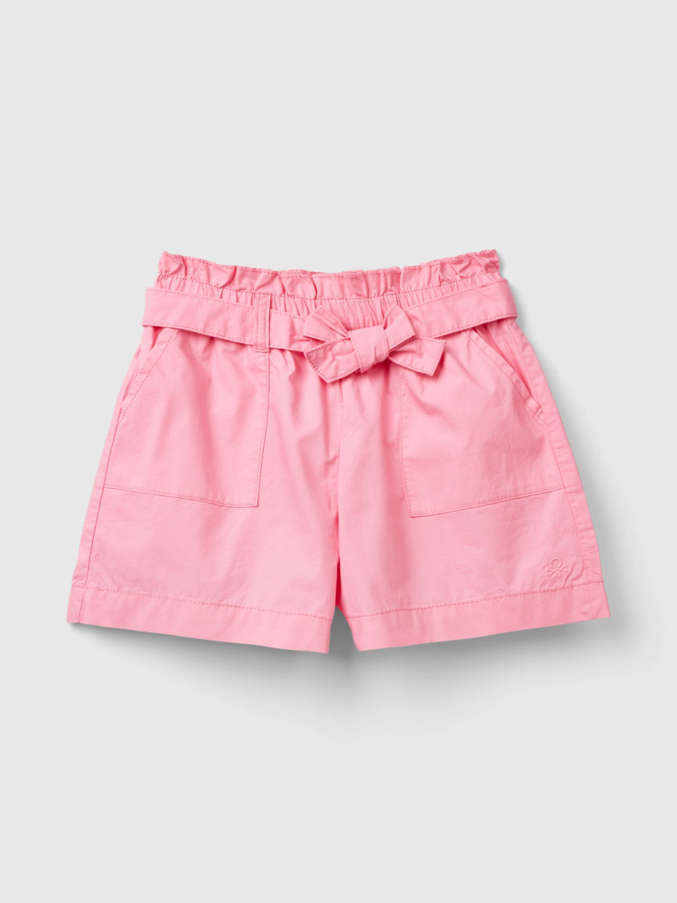 Benetton, Paperbag Shorts, Pink, Kids